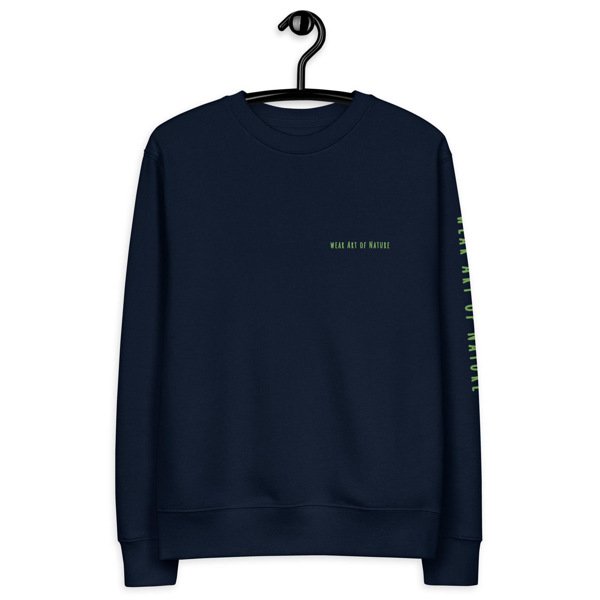 Raven-Unisex Bio-Pullover mit Arm-Lettering Backprint