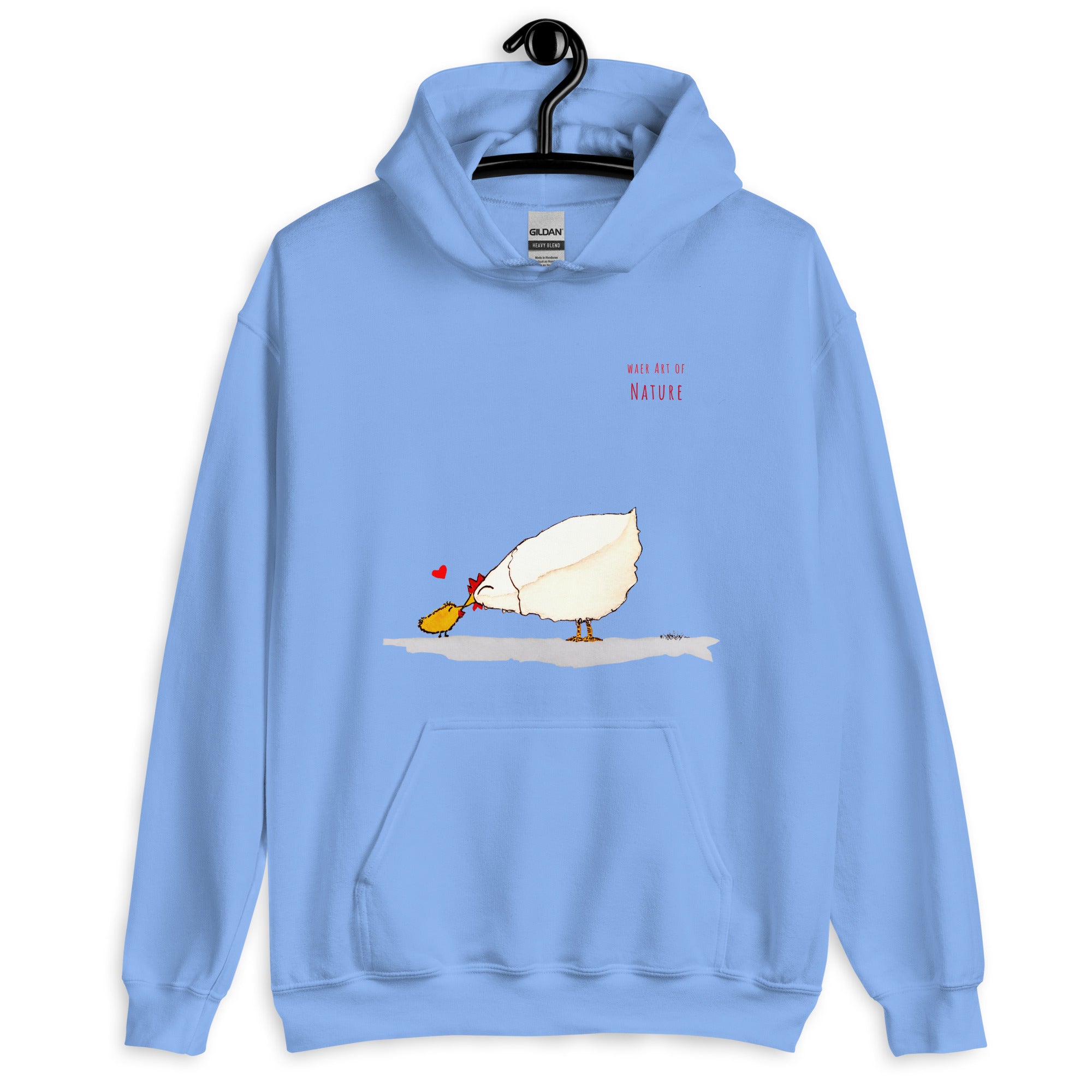 Chicken-Unisex-Kapuzenpullover Frontprint