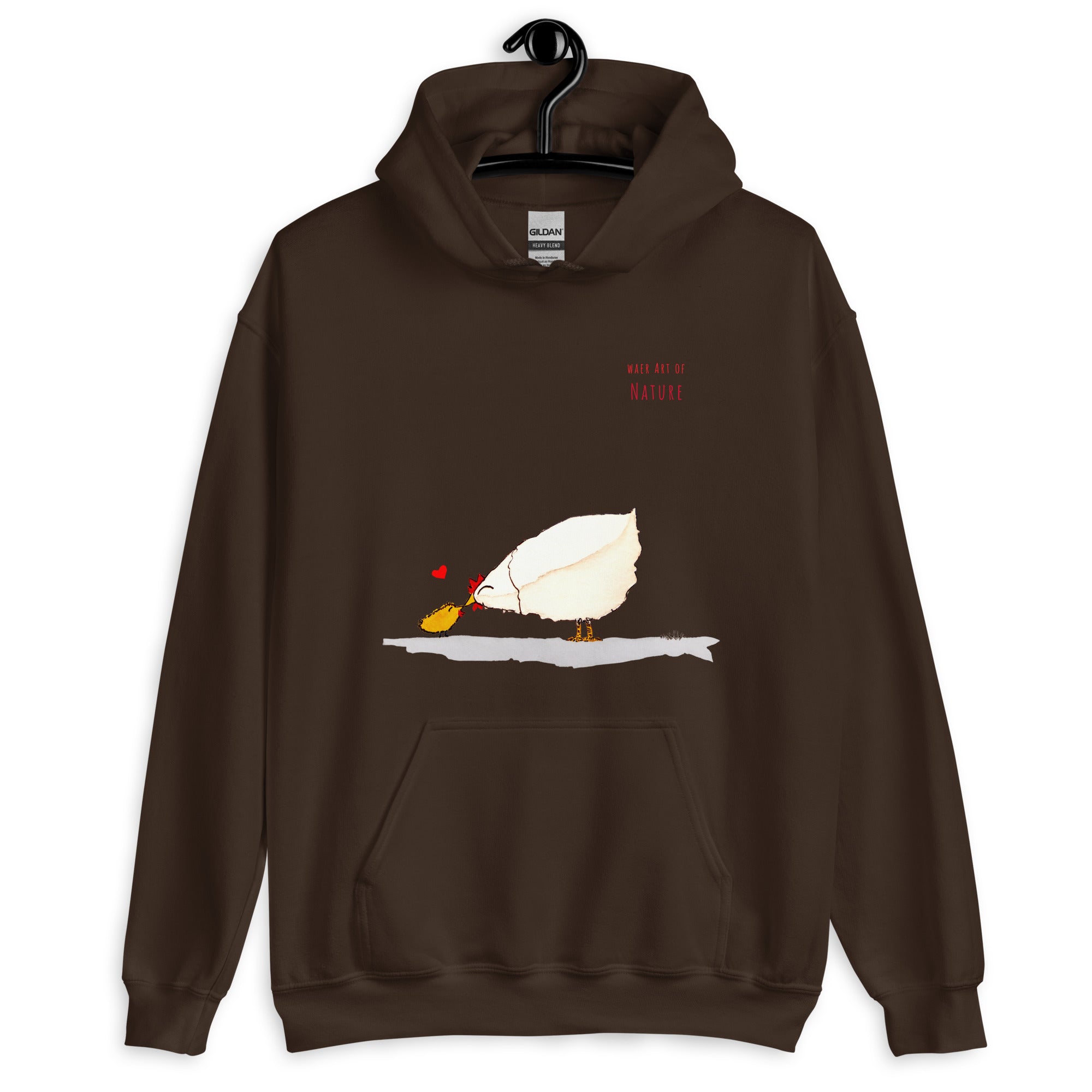 Chicken-Unisex-Kapuzenpullover Frontprint