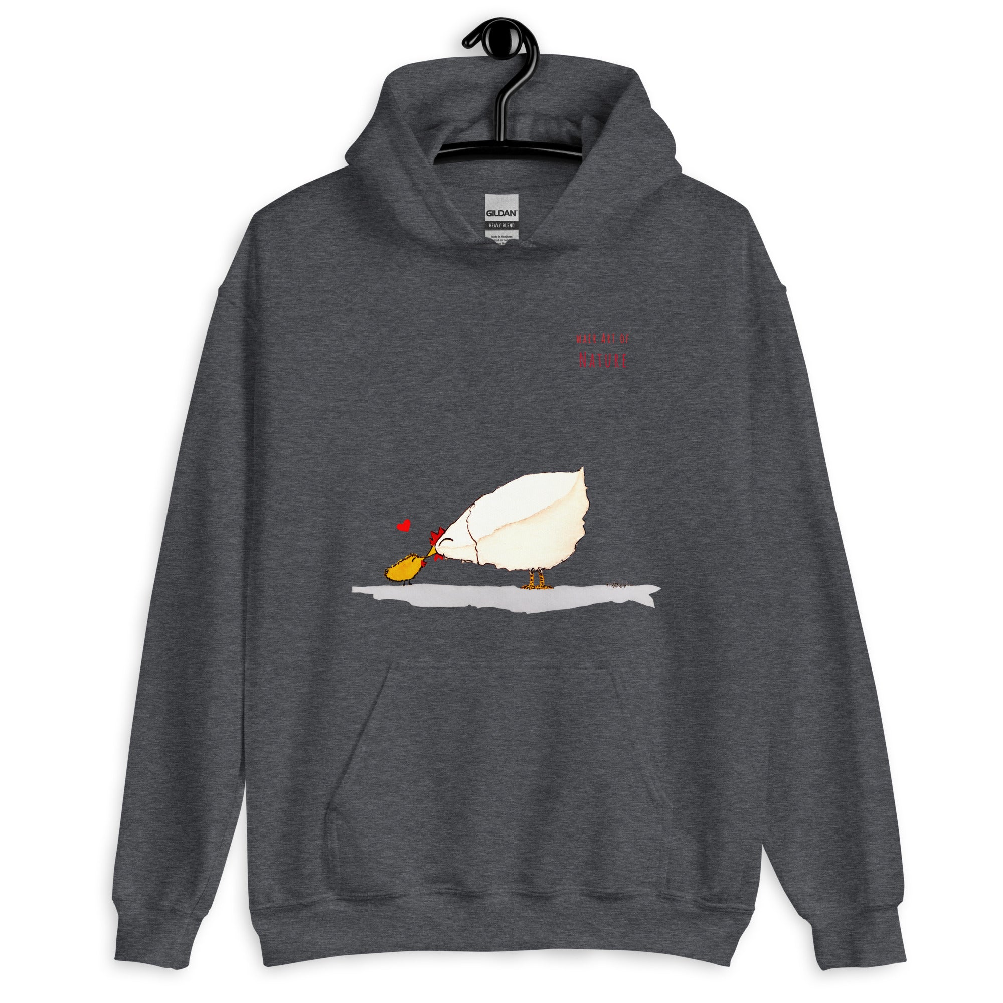 Chicken-Unisex-Kapuzenpullover Frontprint