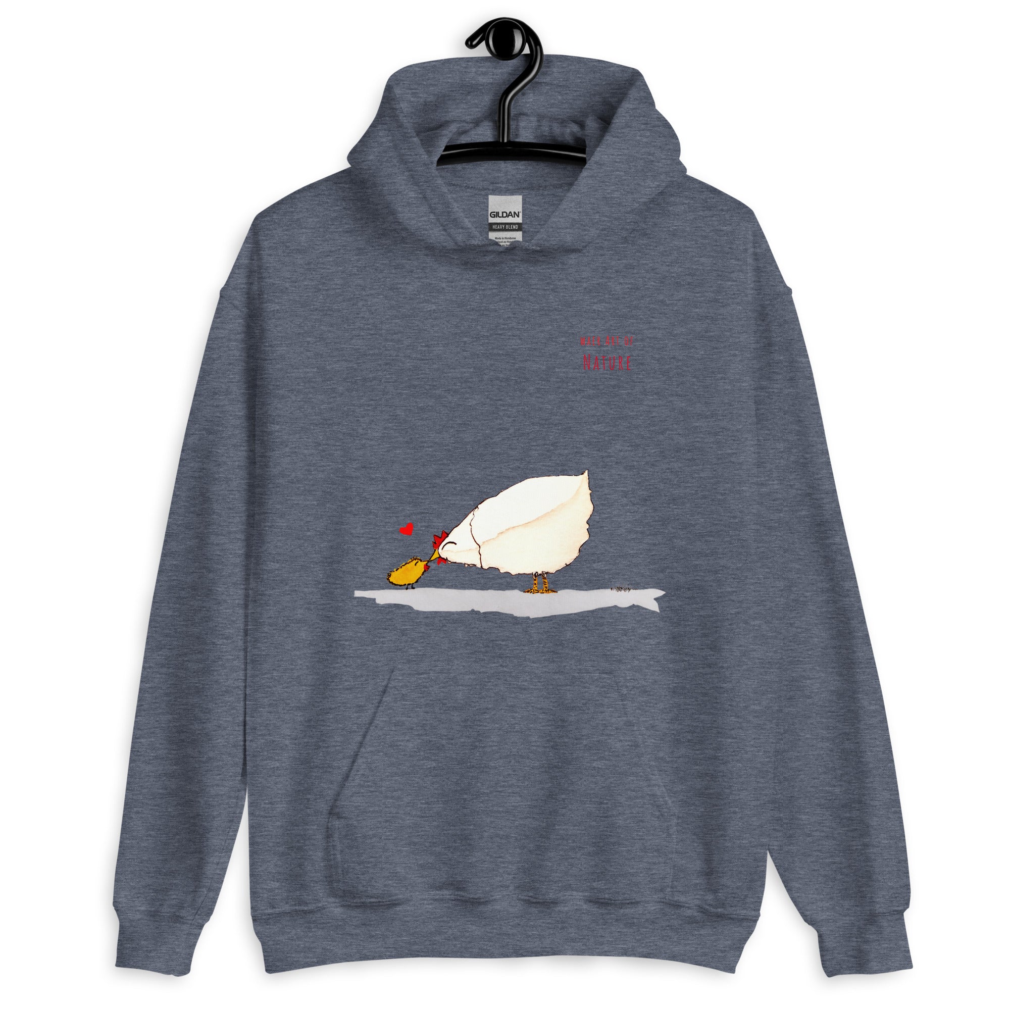 Chicken-Unisex-Kapuzenpullover Frontprint