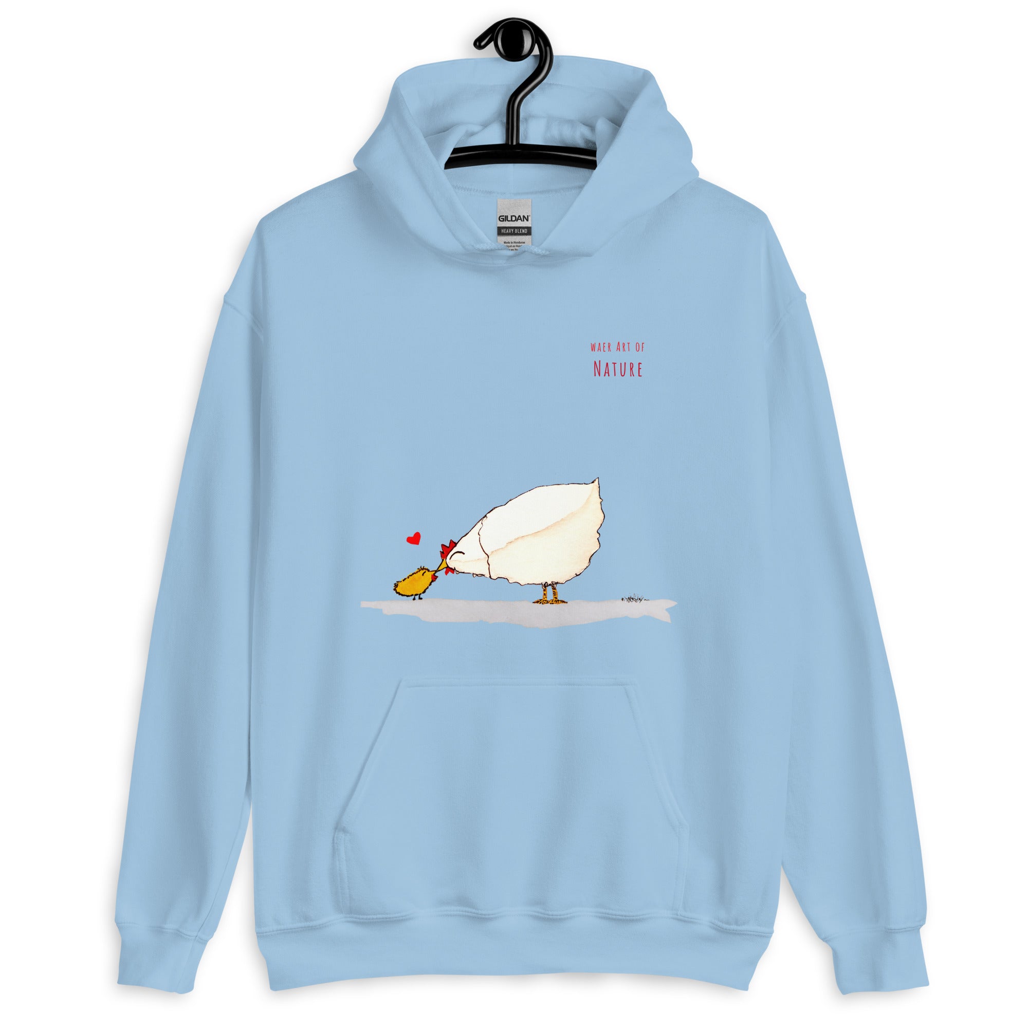 Chicken-Unisex-Kapuzenpullover Frontprint