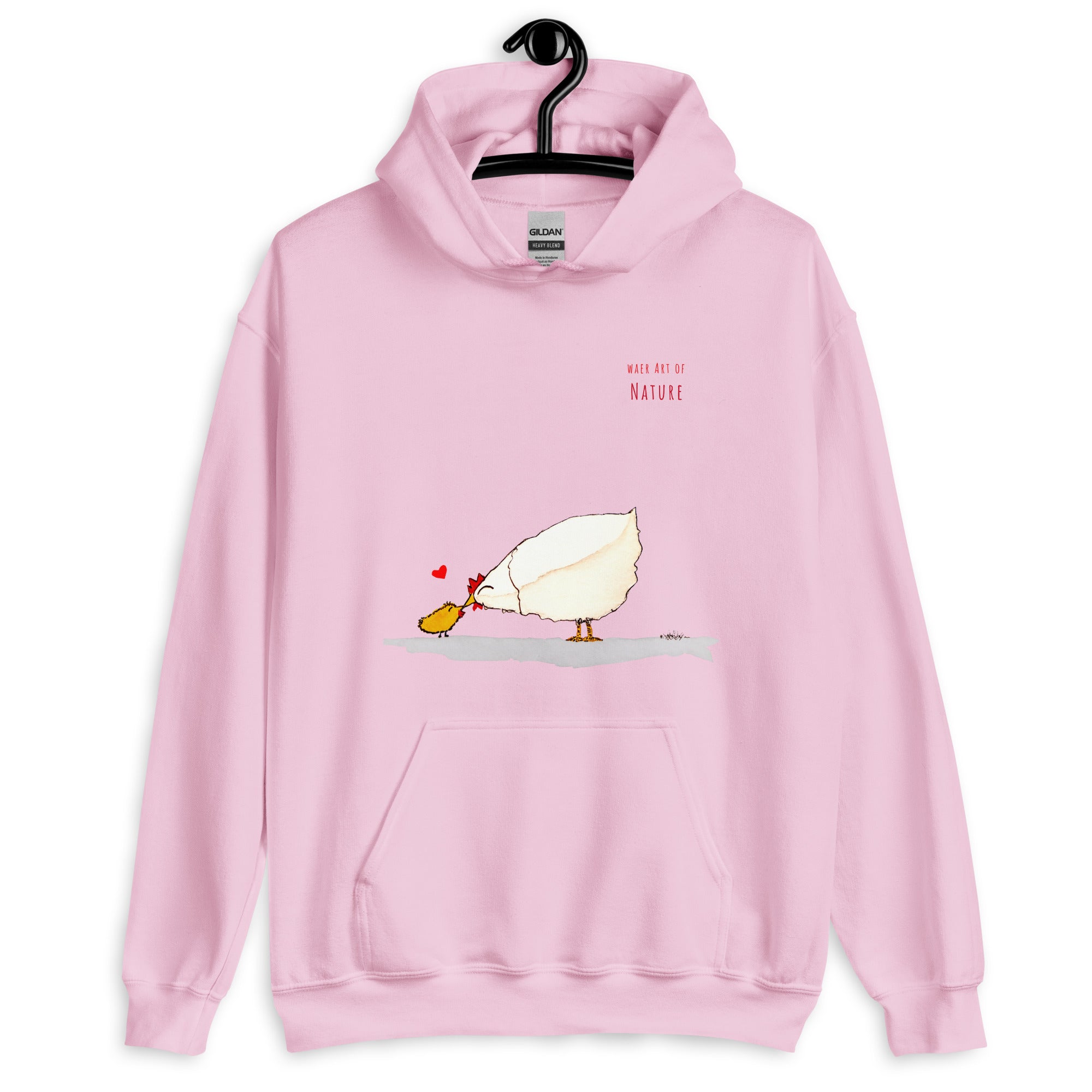 Chicken-Unisex-Kapuzenpullover Frontprint