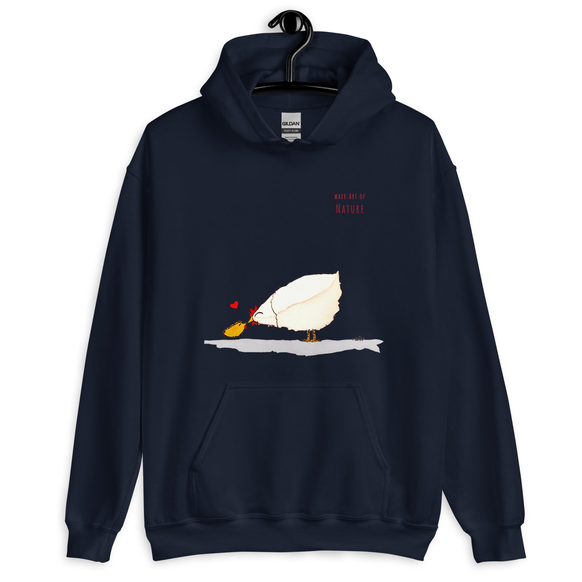 Chicken-Unisex-Kapuzenpullover Frontprint