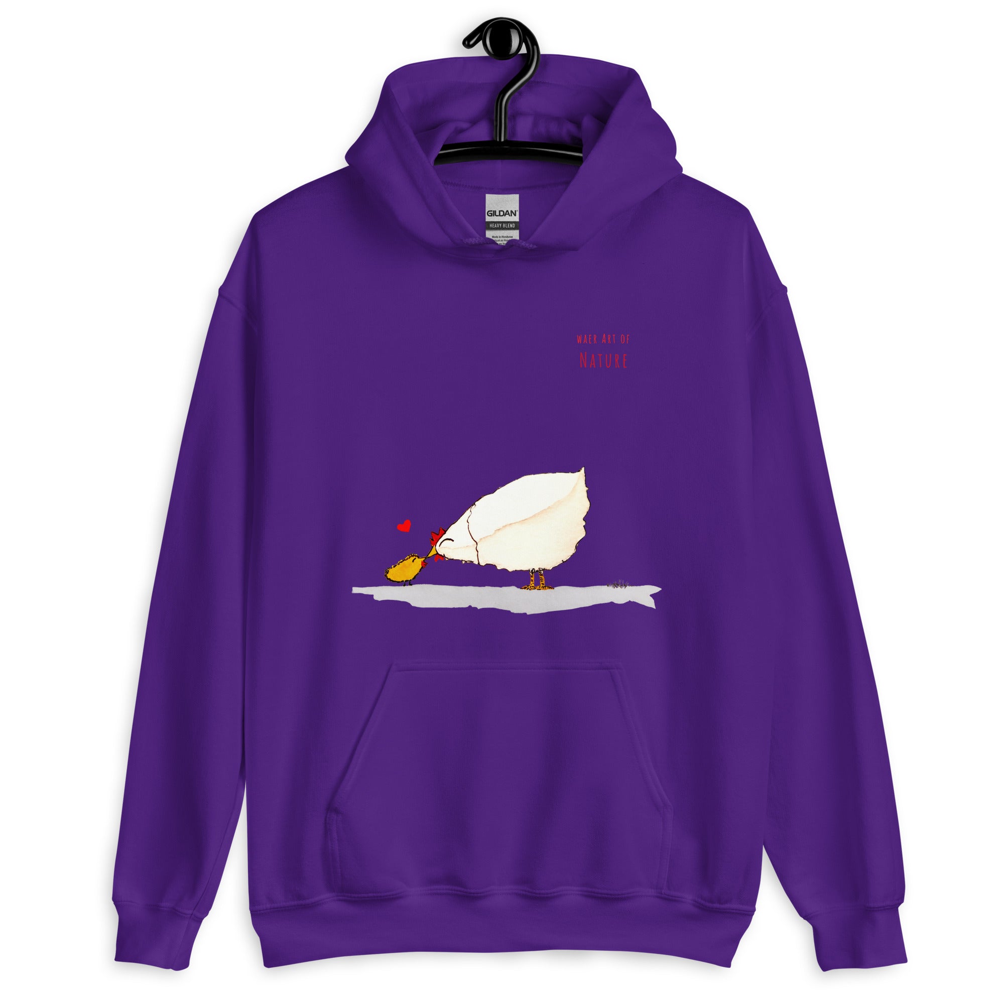 Chicken-Unisex-Kapuzenpullover Frontprint