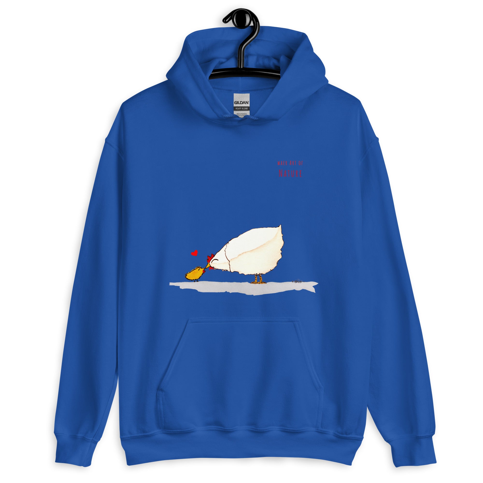 Chicken-Unisex-Kapuzenpullover Frontprint