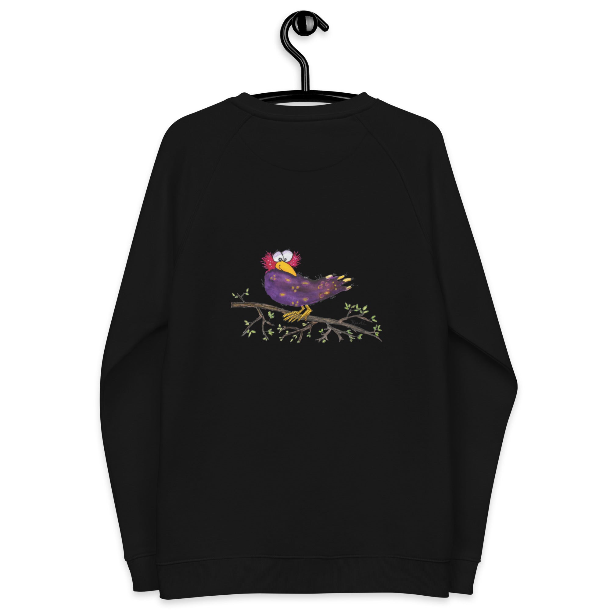 Raven-Unisex Bio-Raglan-Pullover Backprint