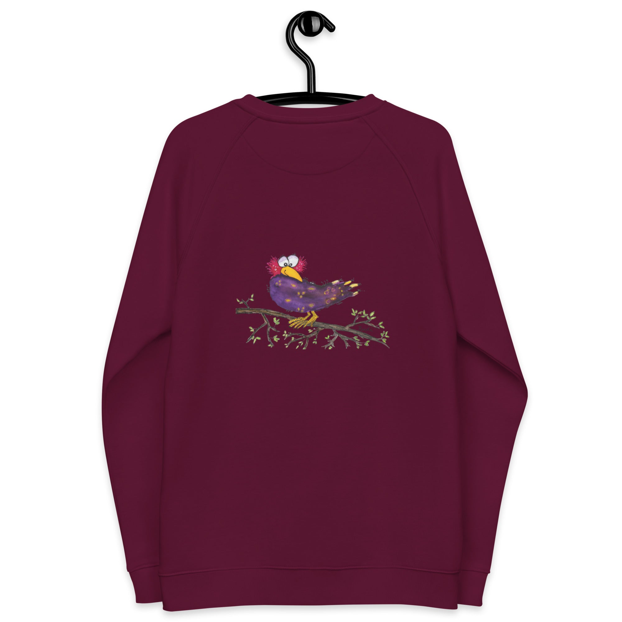 Raven-Unisex Bio-Raglan-Pullover Backprint