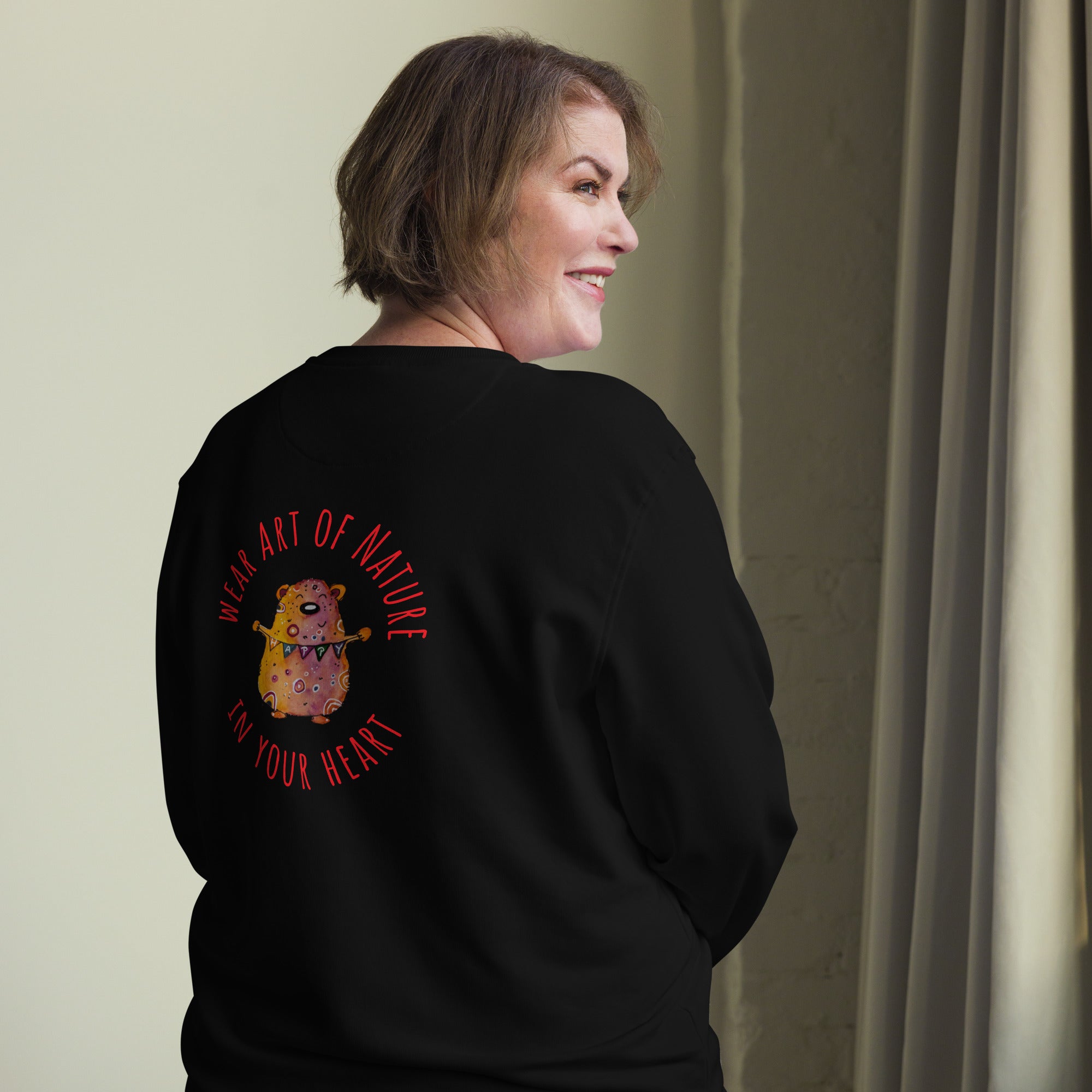 Bear-Unisex Bio-Pullover Backprint
