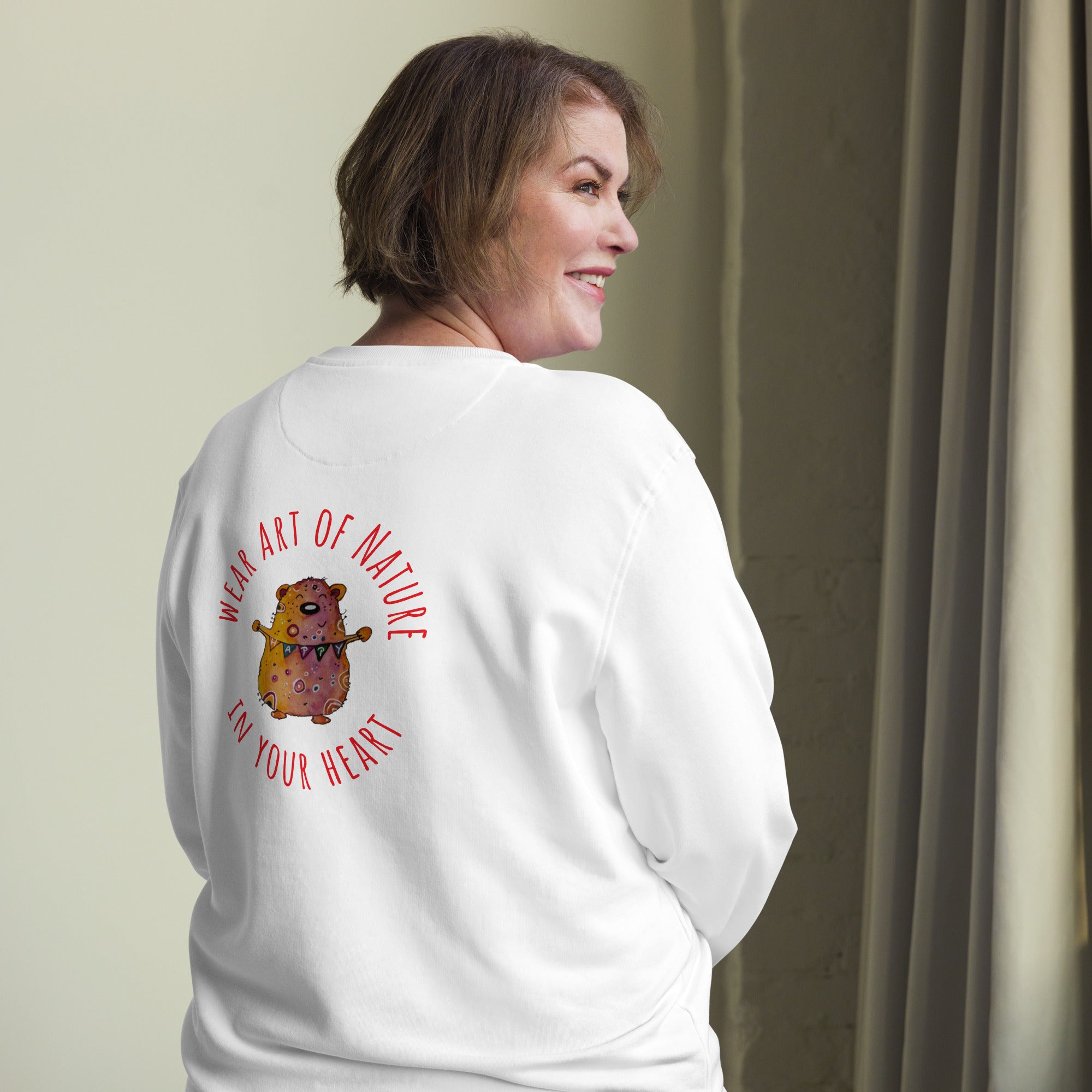 Bear-Unisex Bio-Pullover Backprint