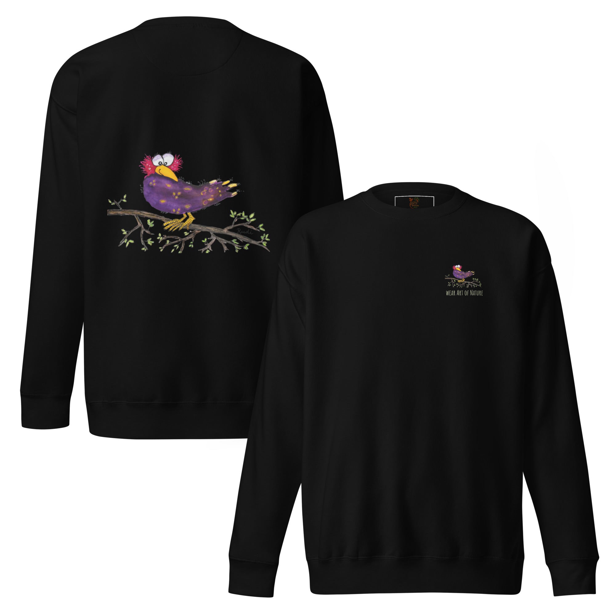 Raven-Unisex-Premium-Pullover Front, Backprint