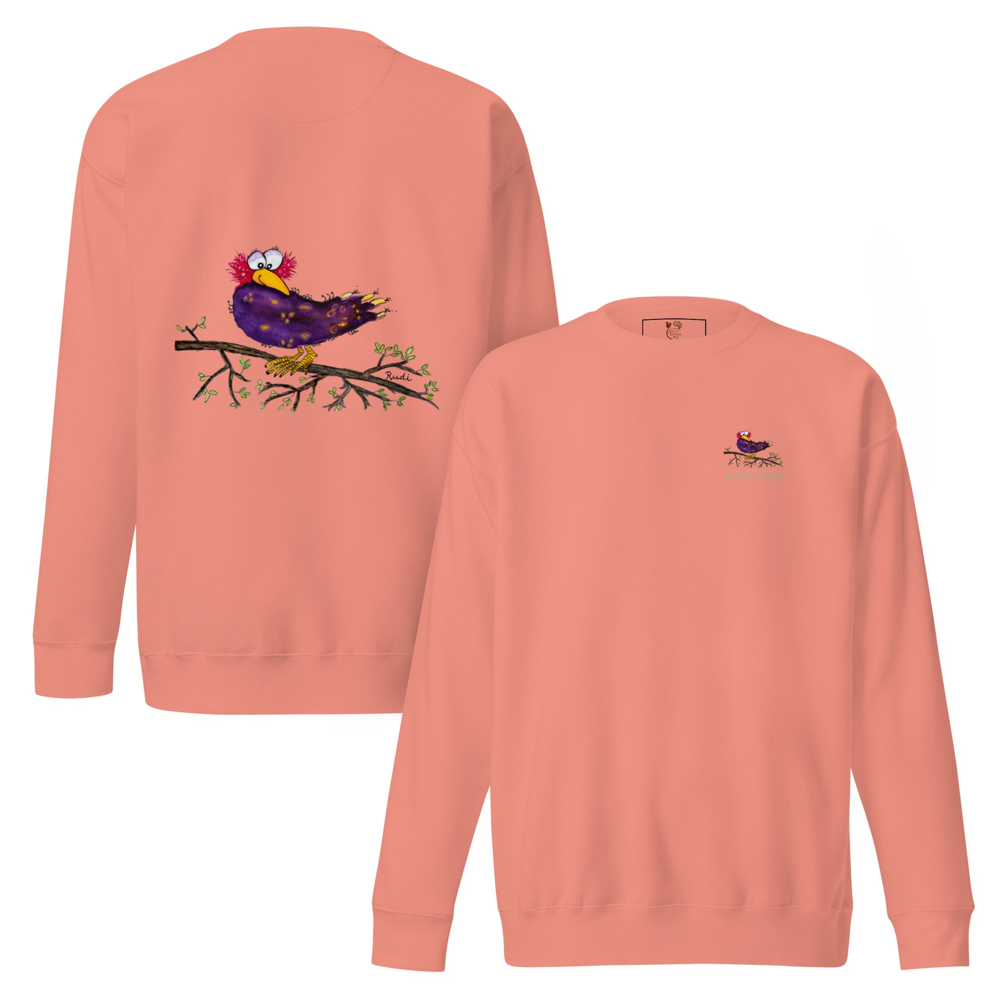 Raven-Unisex-Premium-Pullover Front, Backprint
