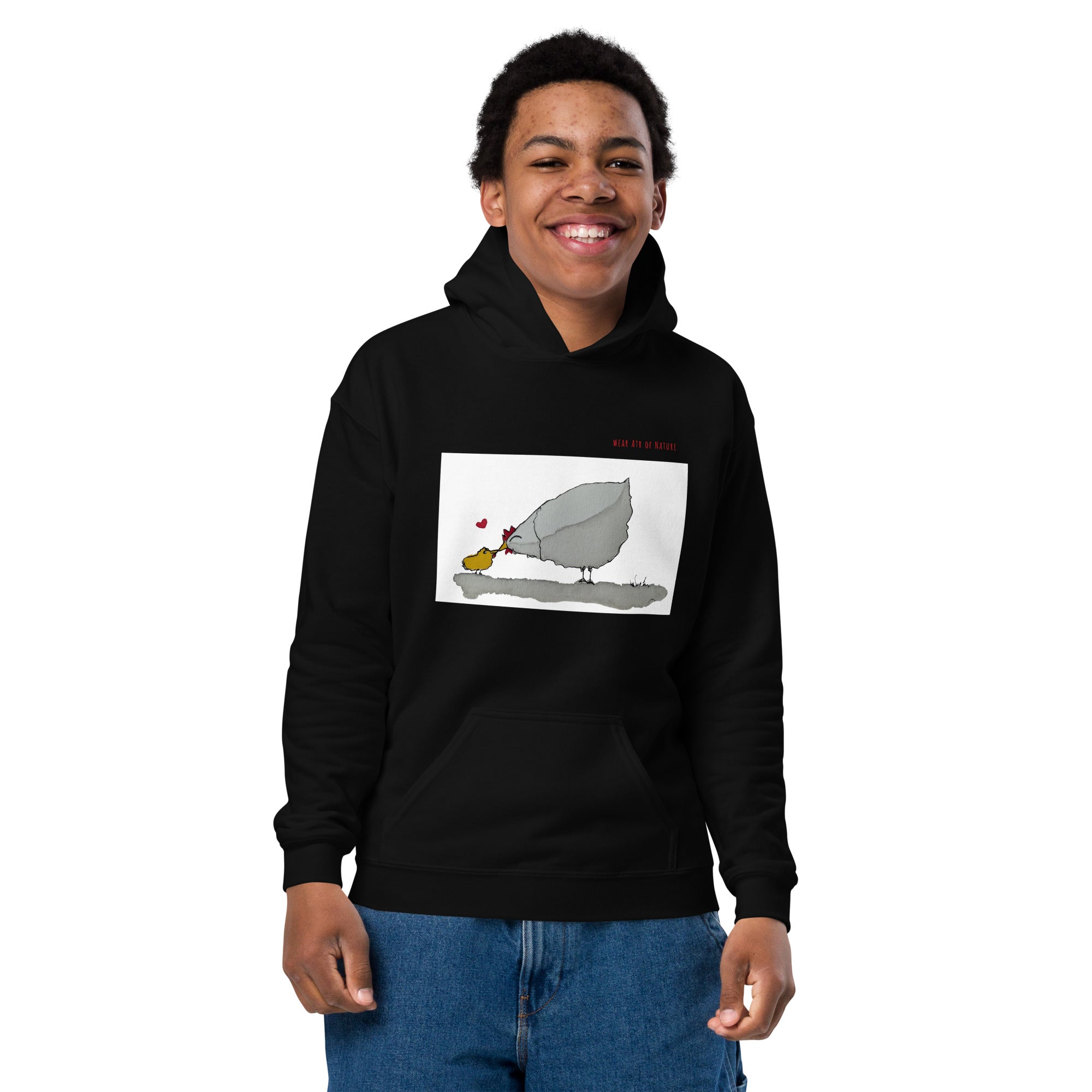 Chicken-Heavy-Blend Hoodie für Jugendliche Frontprint