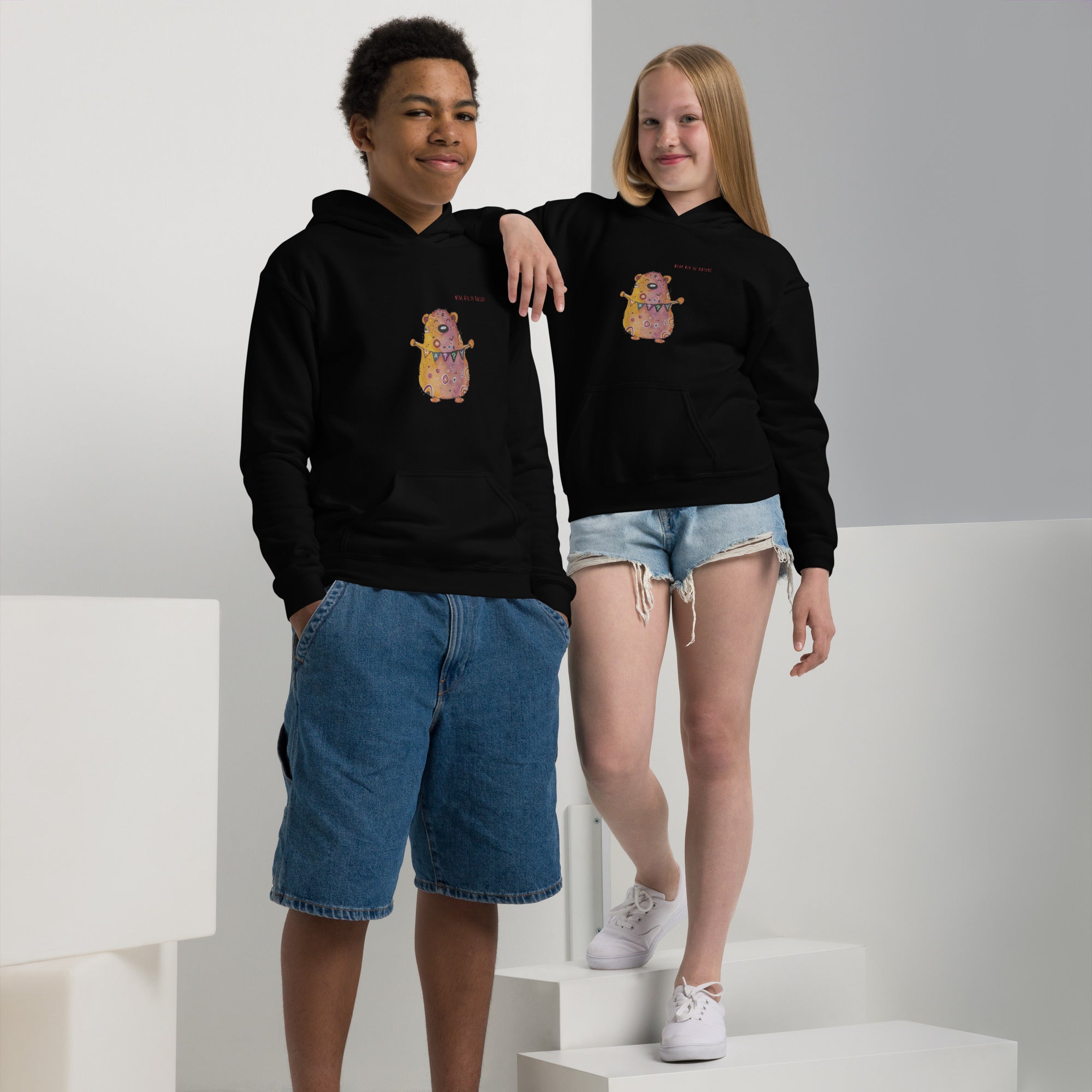 Bear-Heavy-Blend Hoodie für Jugendliche Frontprint