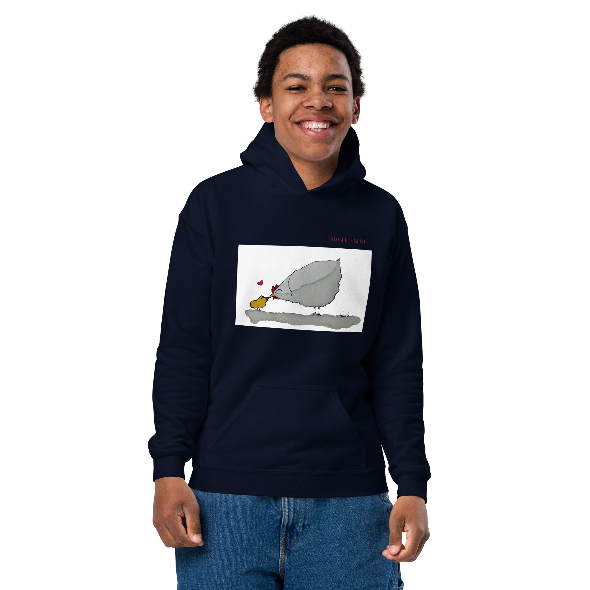Chicken-Heavy-Blend Hoodie für Jugendliche Frontprint