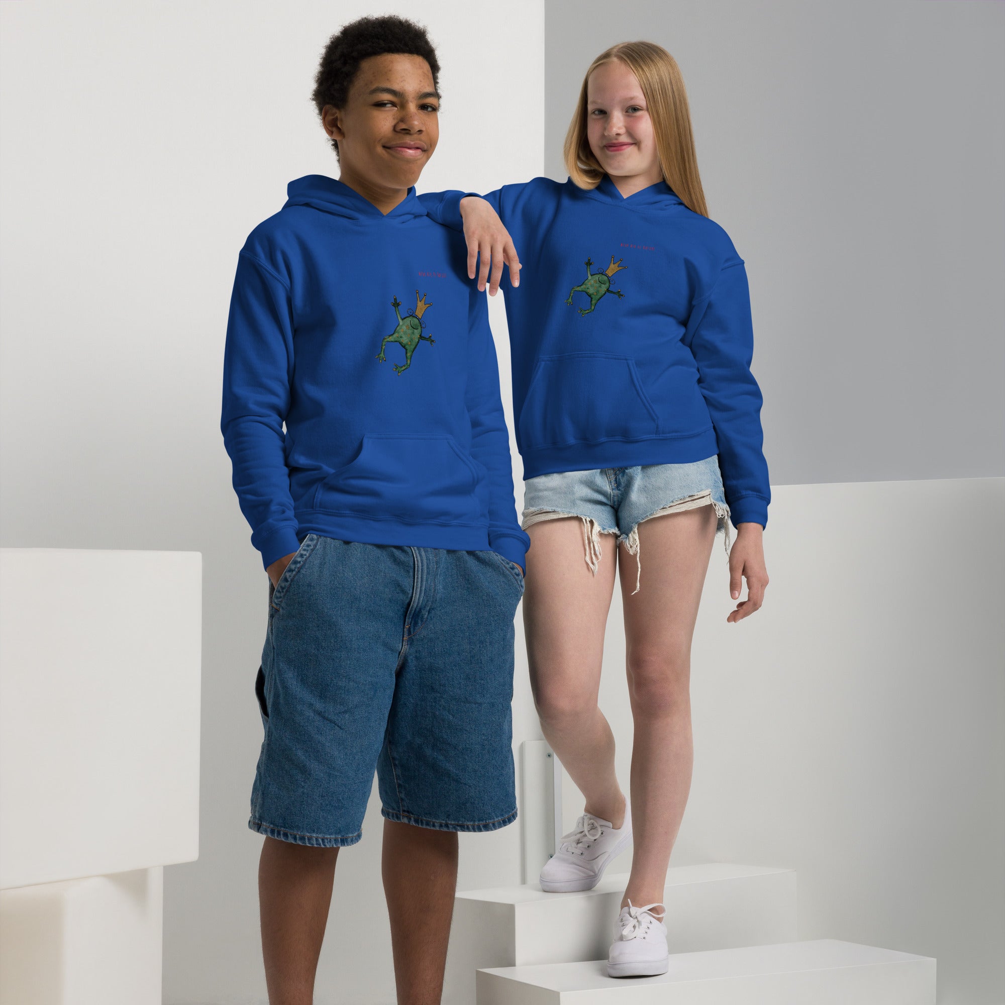 Frog-Heavy-Blend Hoodie für Jugendliche Frontprint