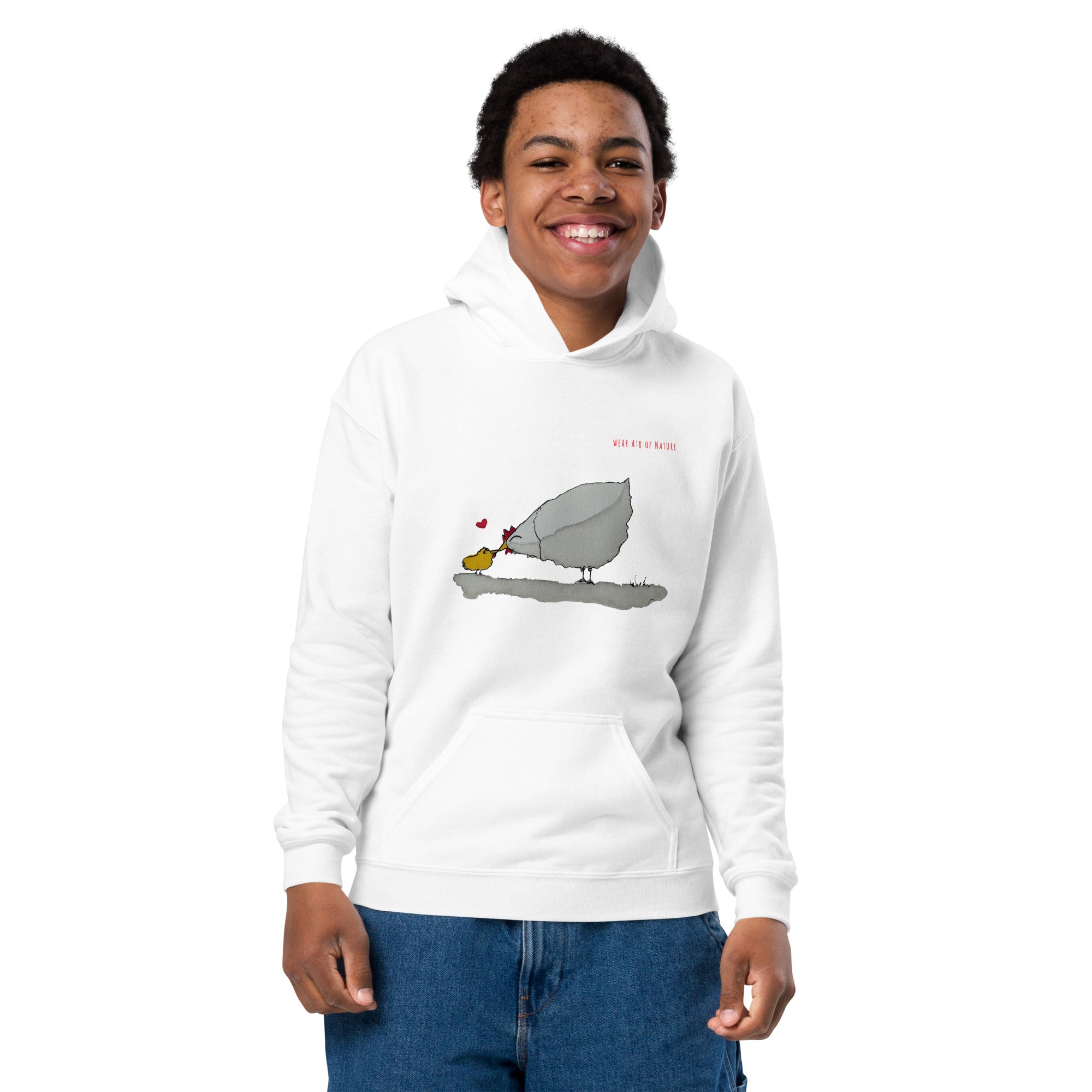 Chicken-Heavy-Blend Hoodie für Jugendliche Frontprint