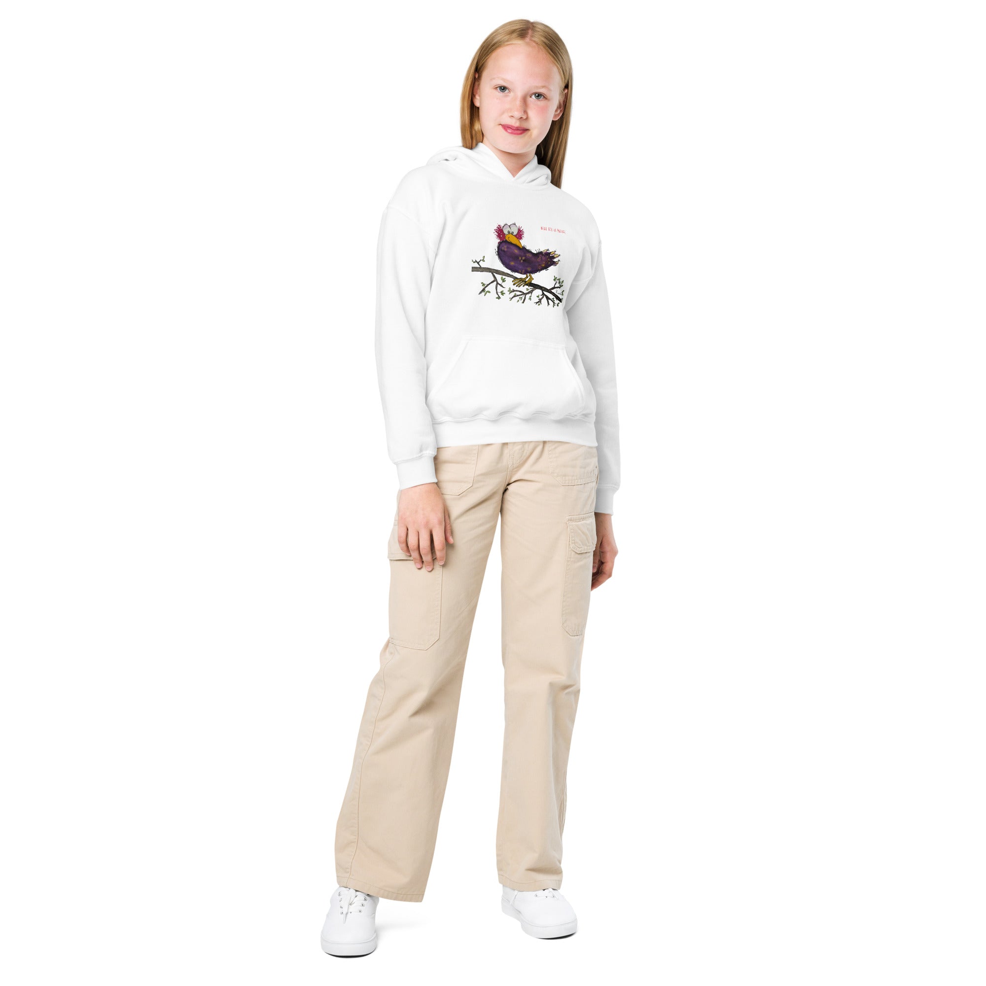 Raven-Heavy-Blend Hoodie für Jugendliche Frontprint