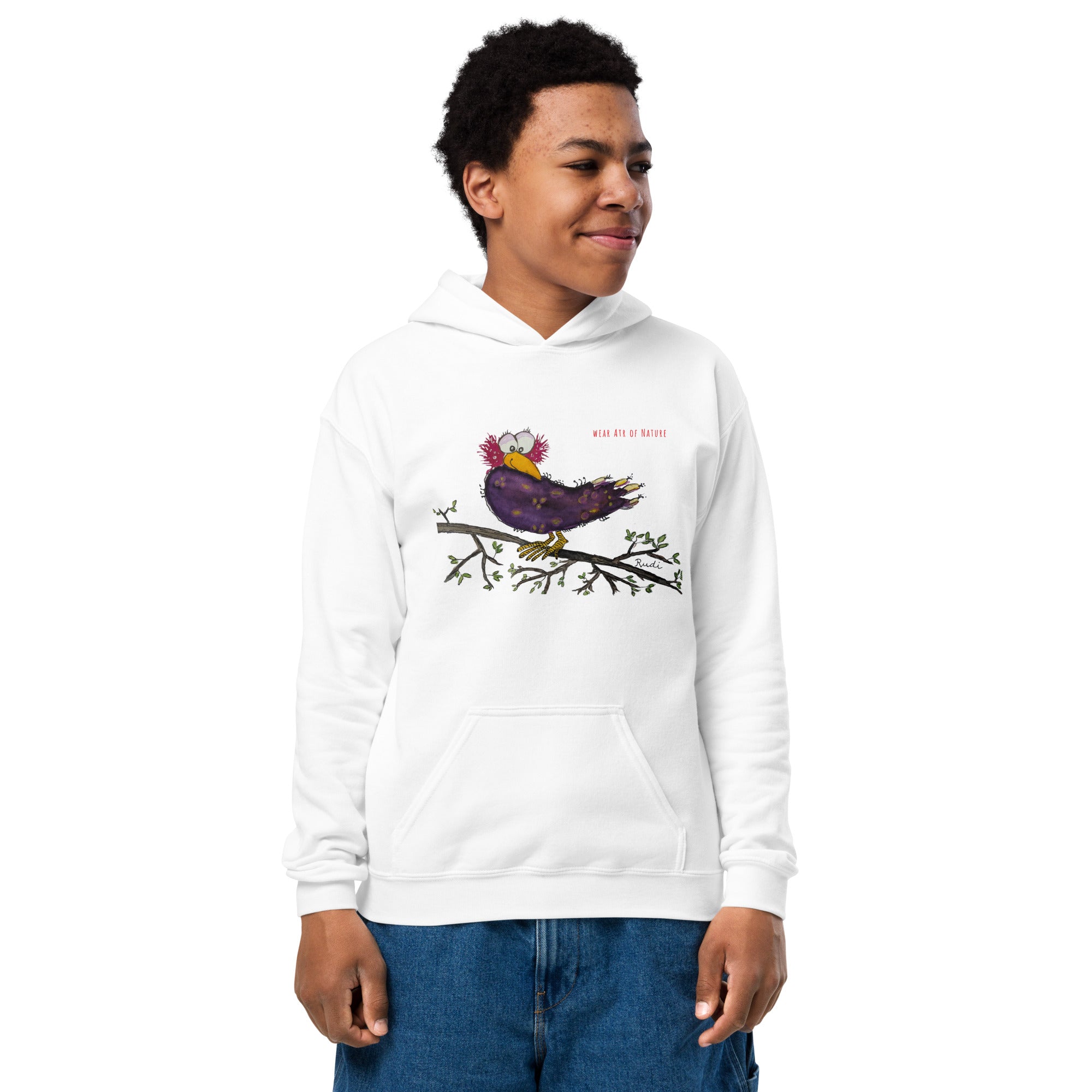 Raven-Heavy-Blend Hoodie für Jugendliche Frontprint