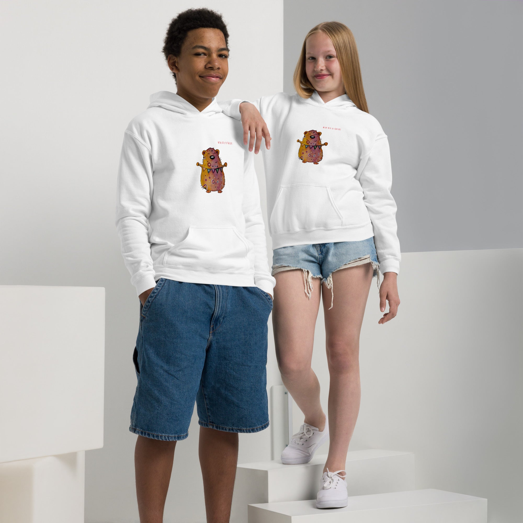 Bear-Heavy-Blend Hoodie für Jugendliche Frontprint