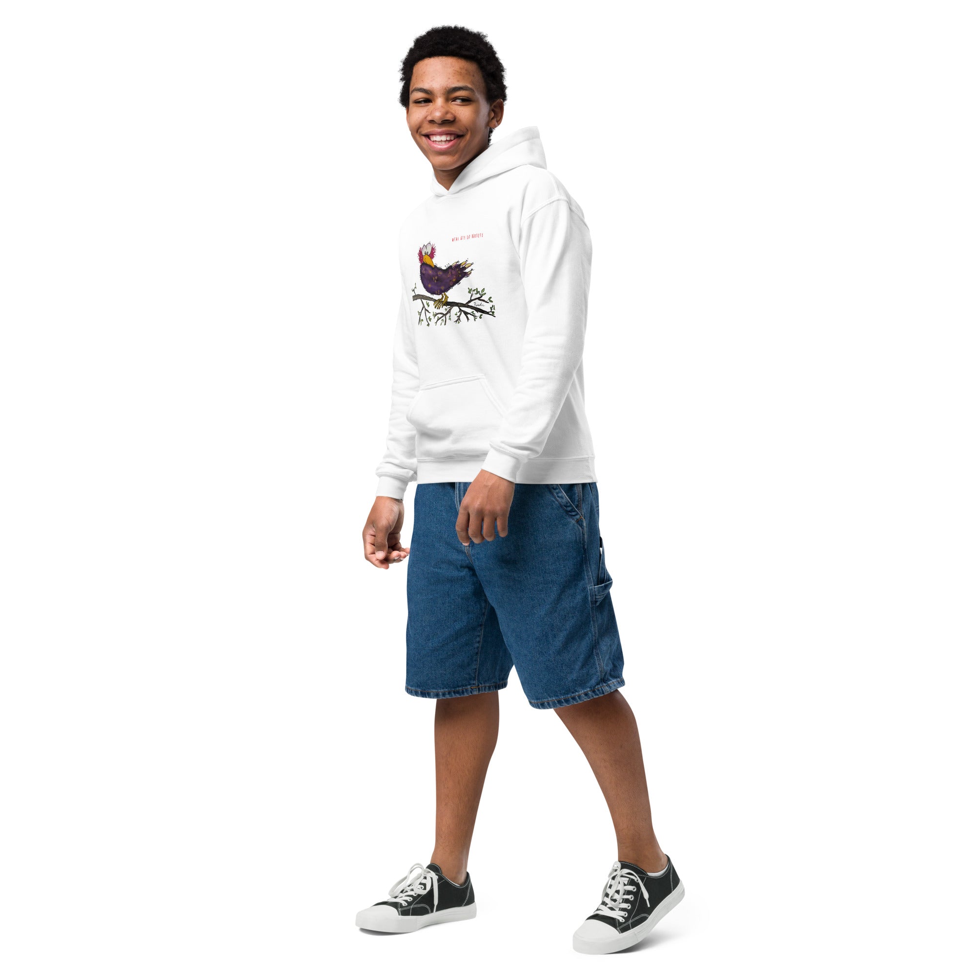 Raven-Heavy-Blend Hoodie für Jugendliche Frontprint