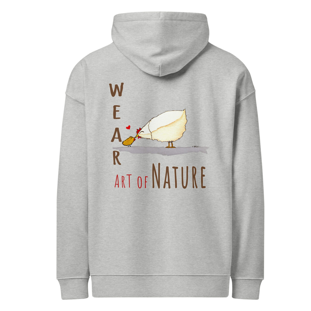 Chicken L-Backprint Oversized Hoodie | Streetwear Huhn Oversized Hoodie