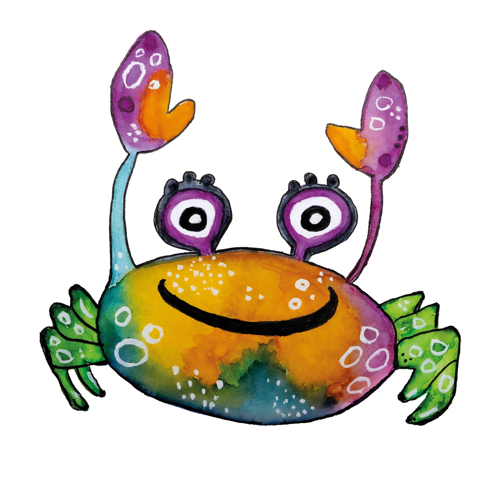 🦀 Neues Motiv: Der bunte Regenbogen-Krebs – Meereskunst für deinen Style