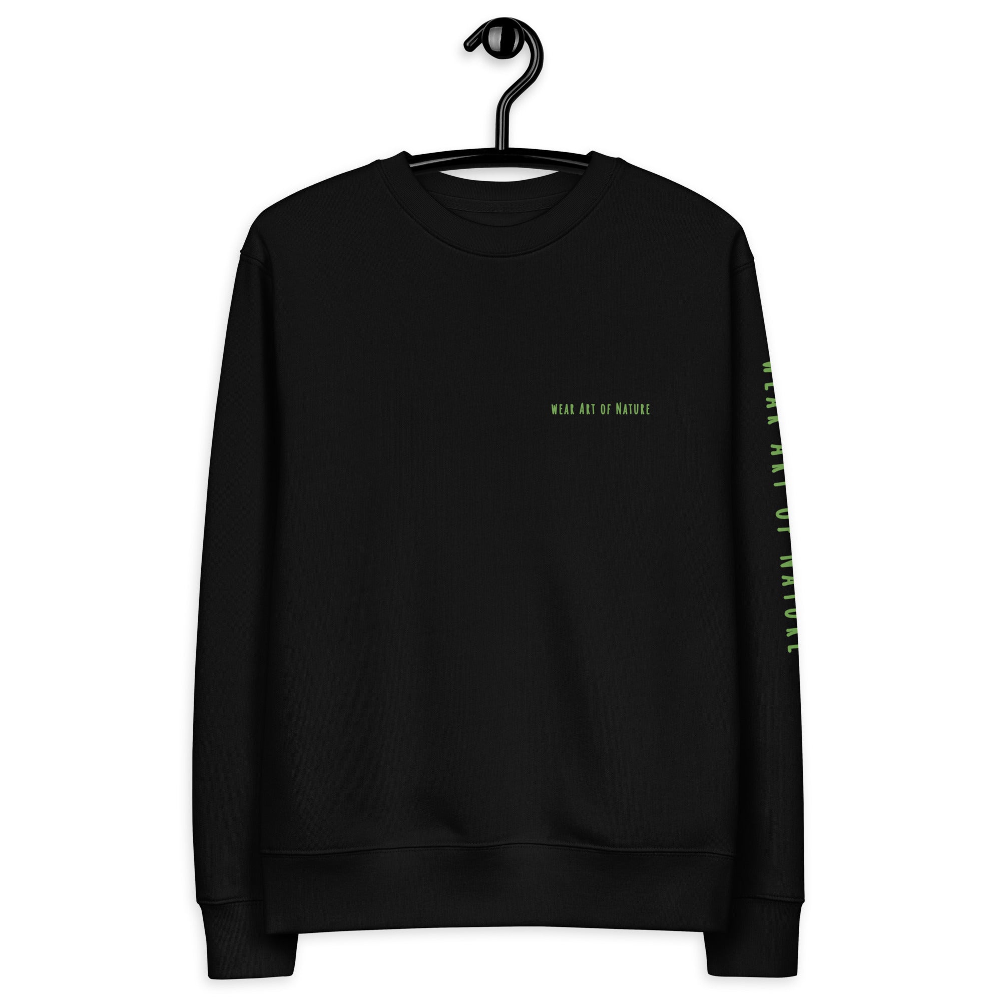 Raven-Unisex Bio-Pullover mit Arm-Lettering Backprint