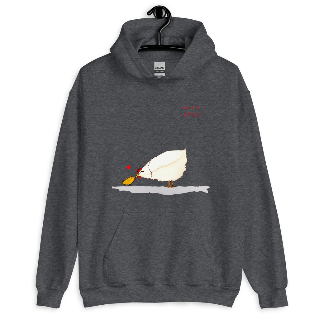 Chicken-Unisex-Kapuzenpullover Frontprint