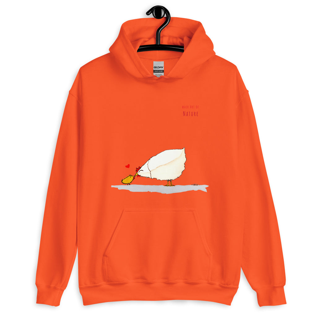Chicken-Unisex-Kapuzenpullover Frontprint