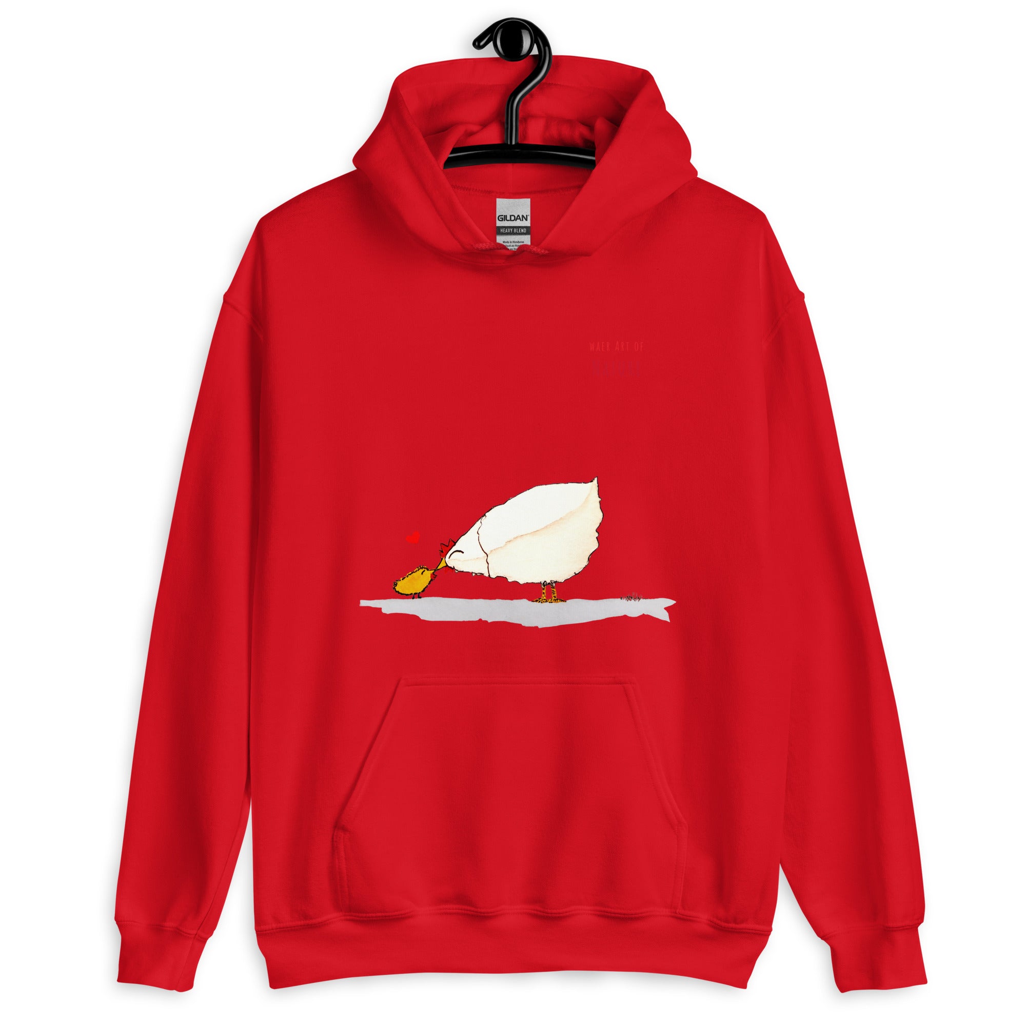Chicken-Unisex-Kapuzenpullover Frontprint