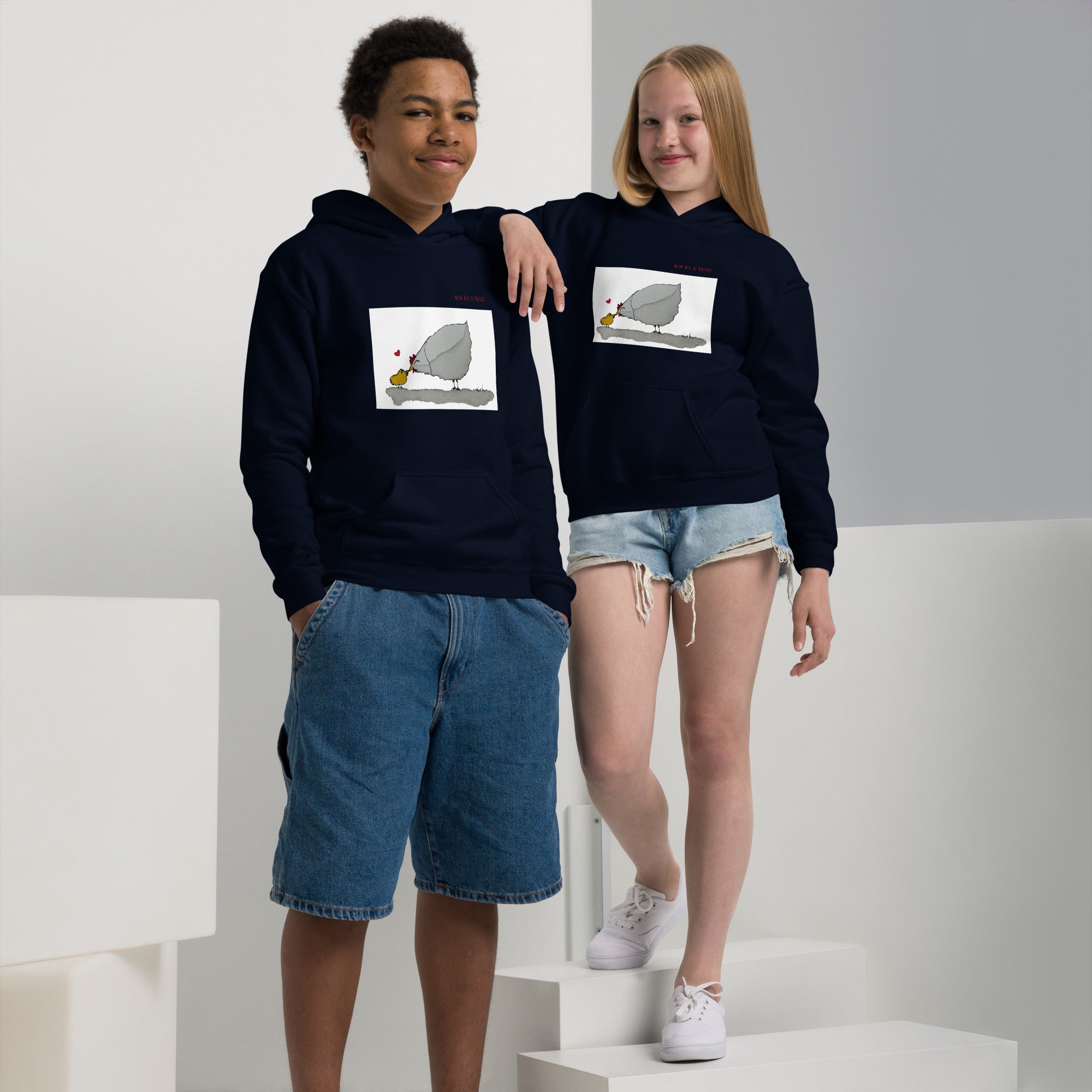 Chicken-Heavy-Blend Hoodie für Jugendliche Frontprint