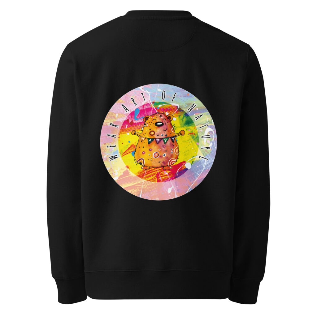 bear round backprint sweatshirt – nachhaltige bio mode von wear art of nature core color