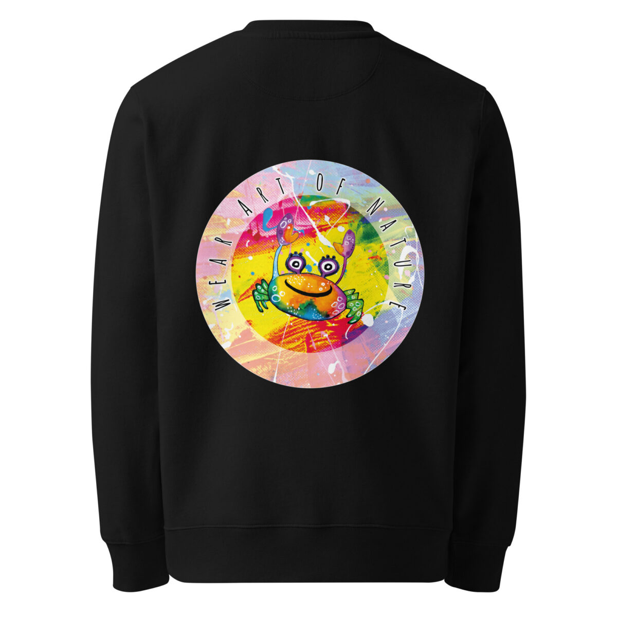 cancer round backprint sweatshirt – nachhaltige bio mode von wear art of nature core color