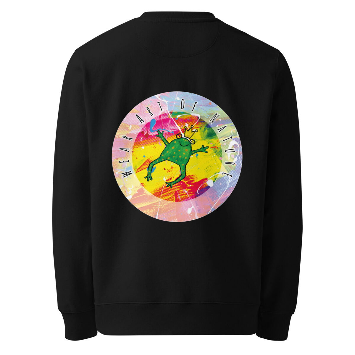 frog round backprint sweatshirt – nachhaltige bio mode von wear art of nature core color
