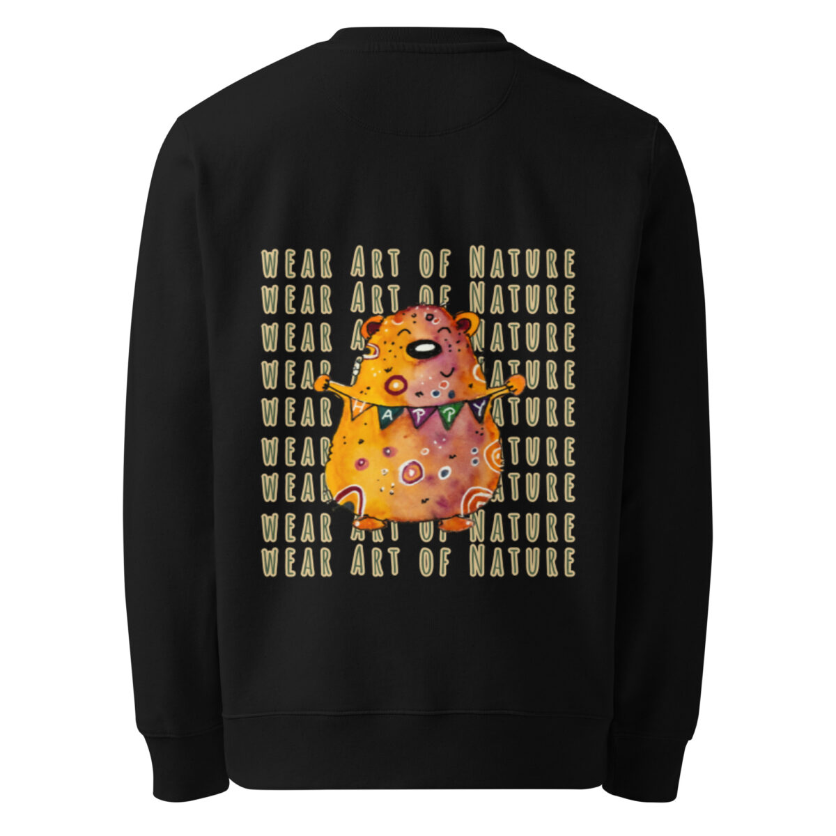 bear x backprint sweatshirt – nachhaltige bio mode von wear art of nature core color