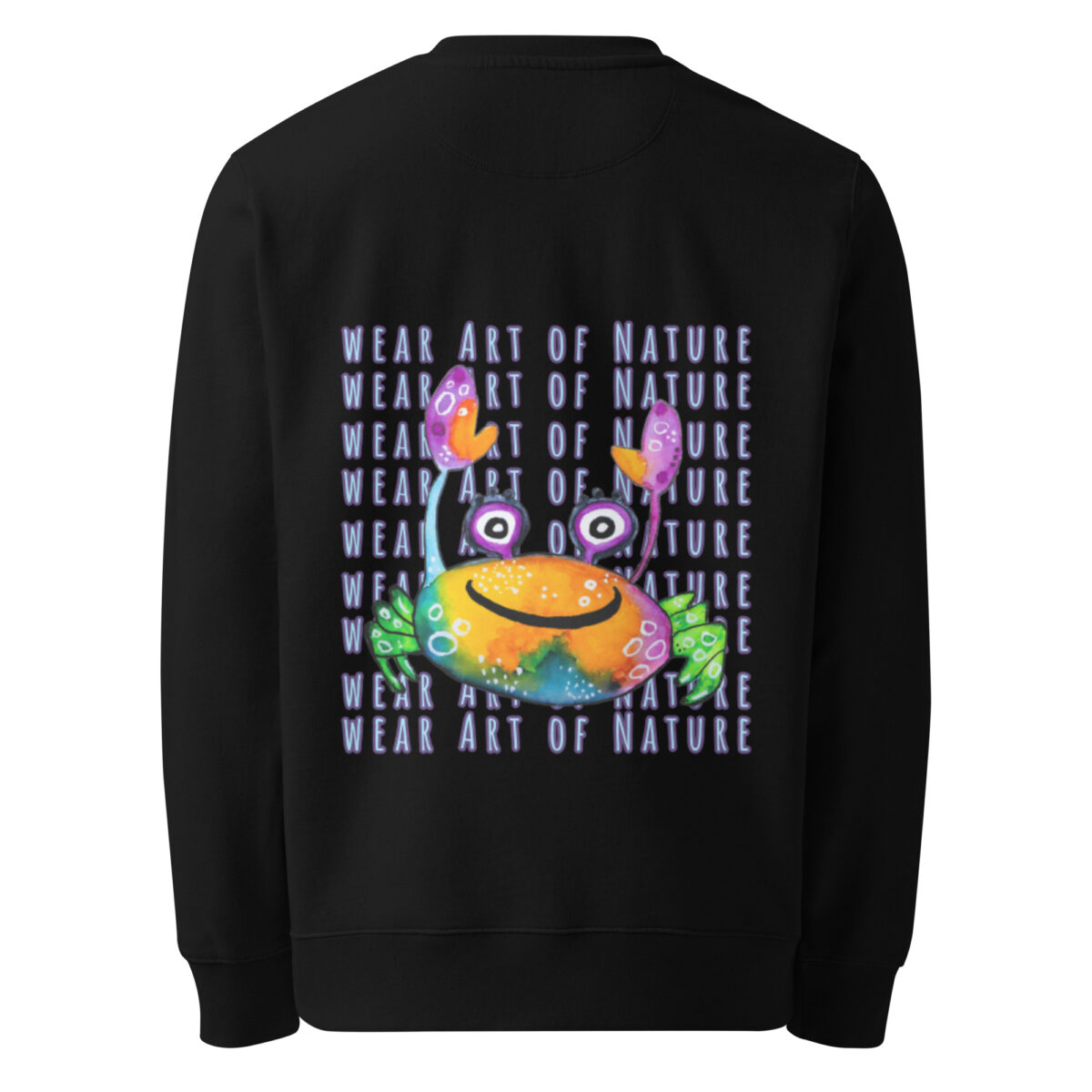 cancer x backprint sweatshirt – nachhaltige bio mode von wear art of nature core collection