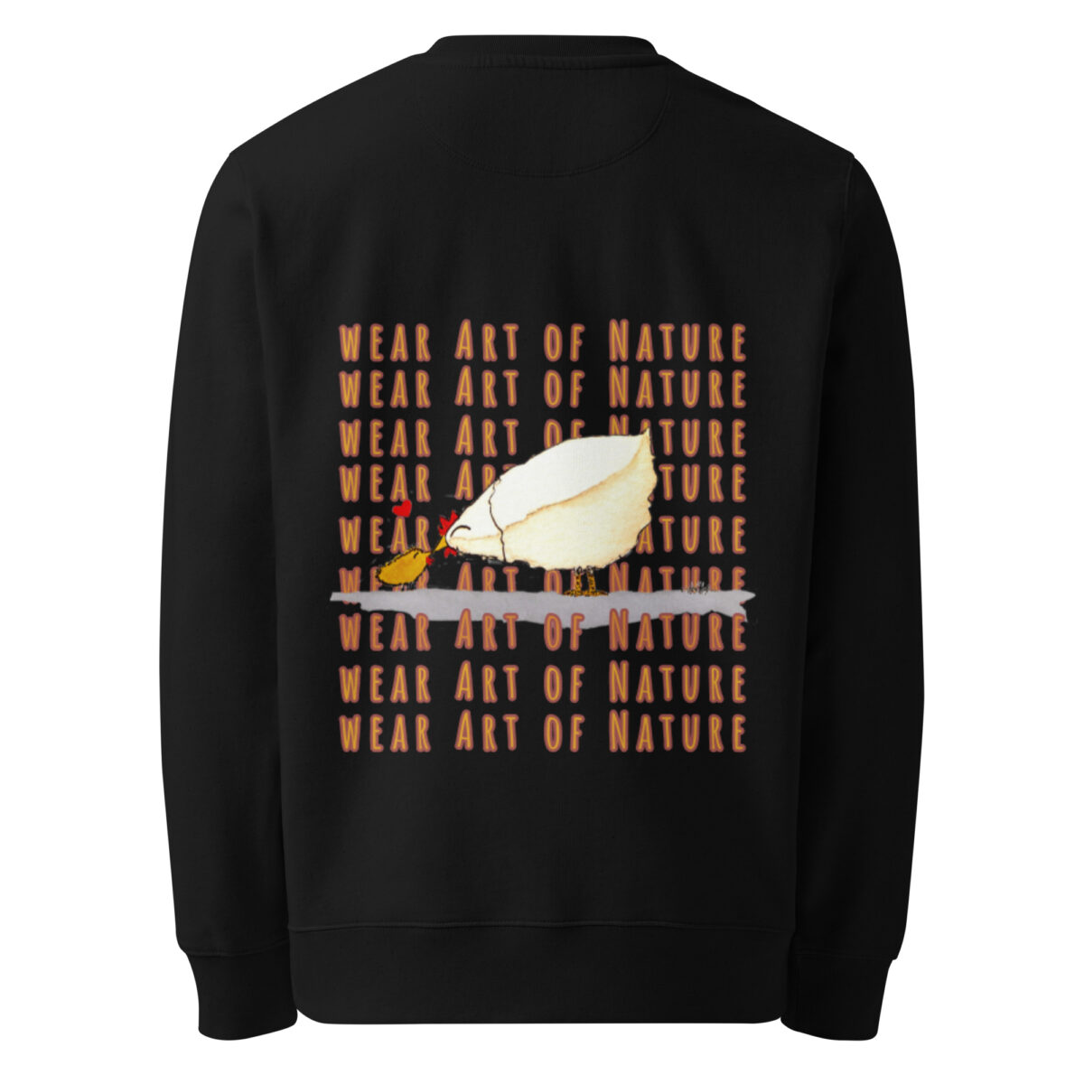 chicken x backprint sweatshirt – nachhaltige bio mode von wear art of nature core color