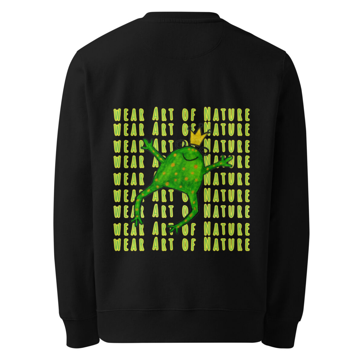 frog x backprint sweatshirt – nachhaltige bio mode von wear art of nature core color