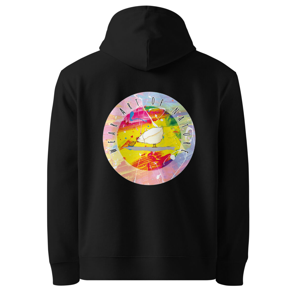 chicken round backprint hoodie – nachhaltige bio mode von wear art of nature core color