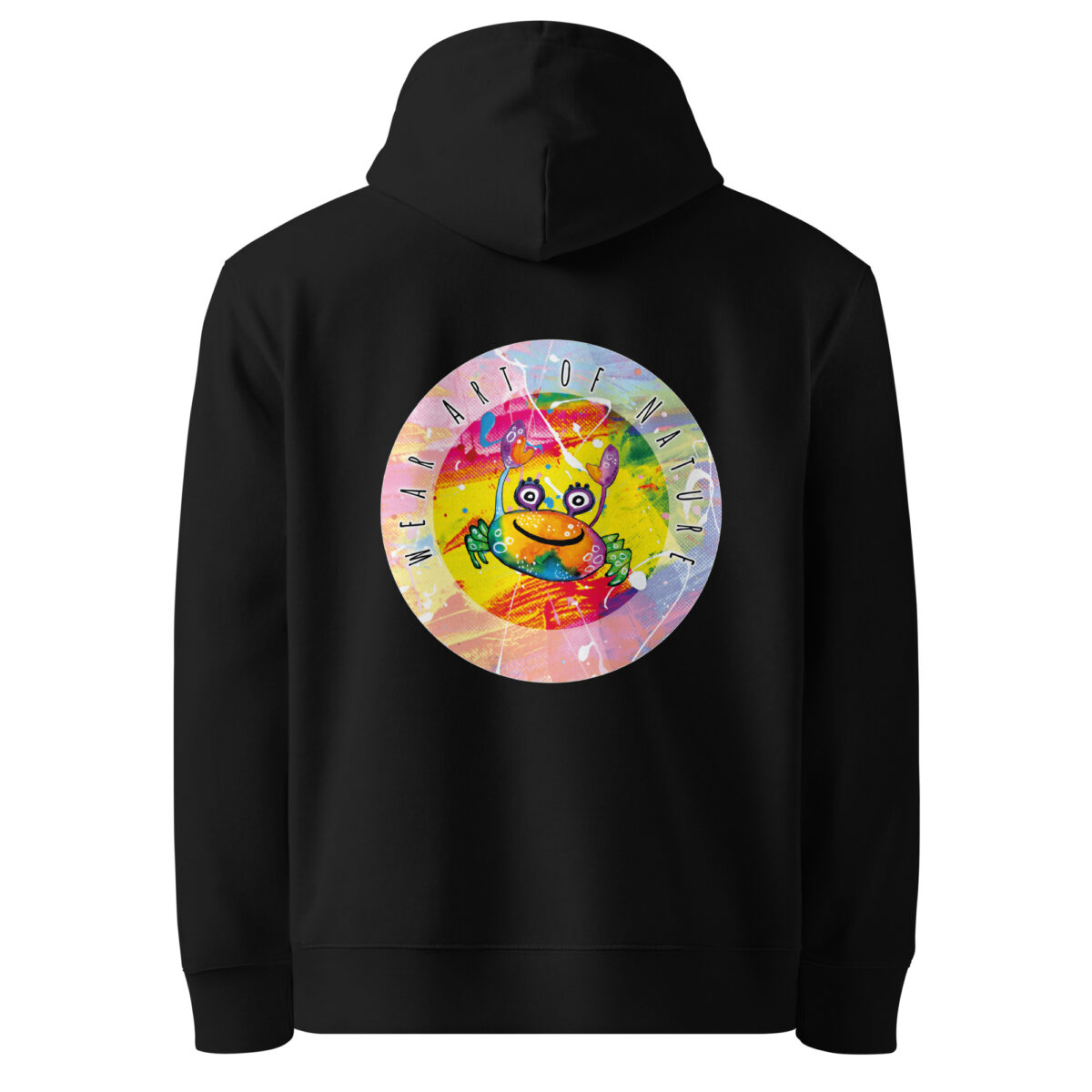 cancer round backprint hoodie – nachhaltige bio mode von wear art of nature core color