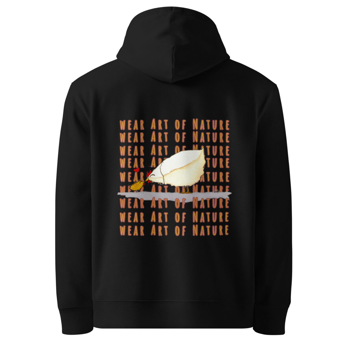 chicken x backprint t shirt – nachhaltige bio mode von wear art of nature core collection
