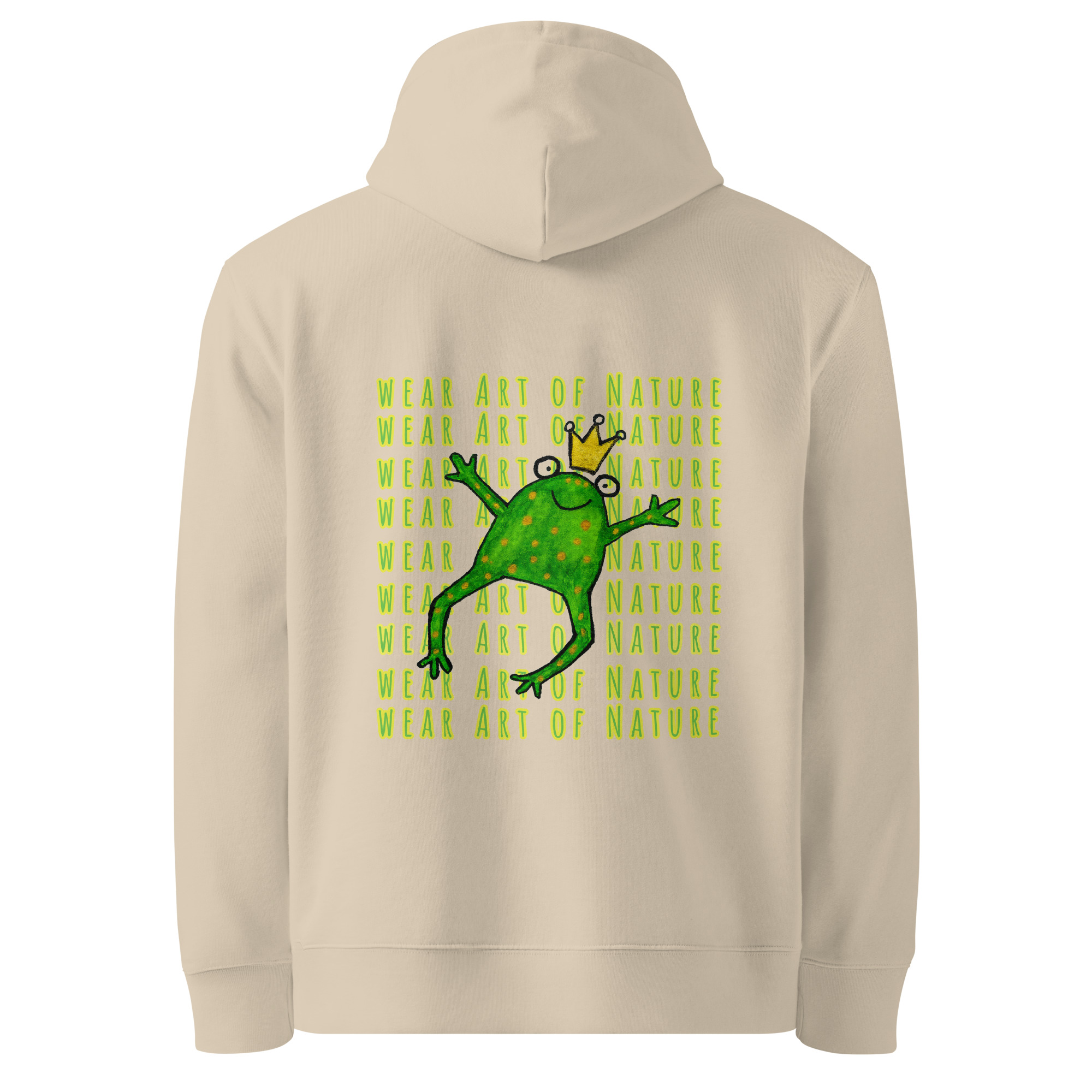 frog x backprint hoodie – nachhaltige bio mode von wear art of nature core collection