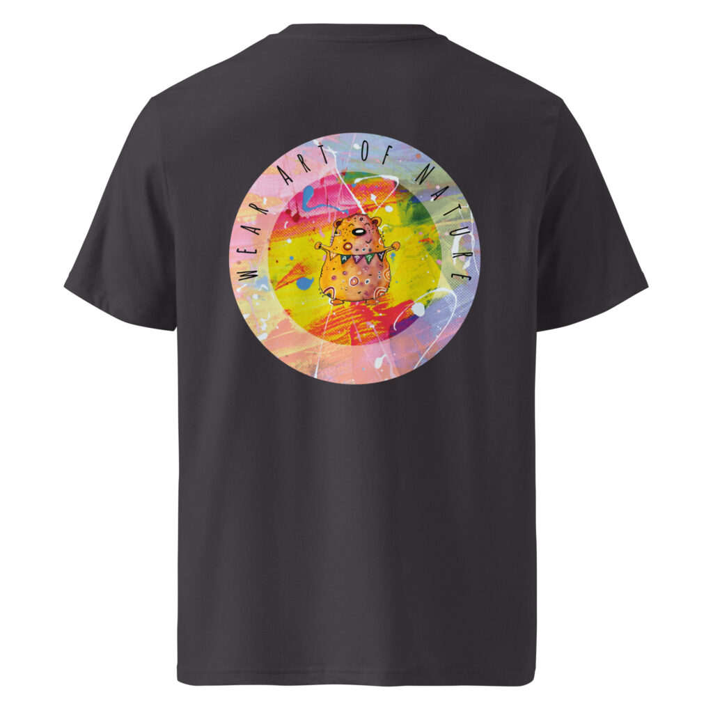 bear round front / backprint t shirt – nachhaltige bio mode von wear art of nature color collection