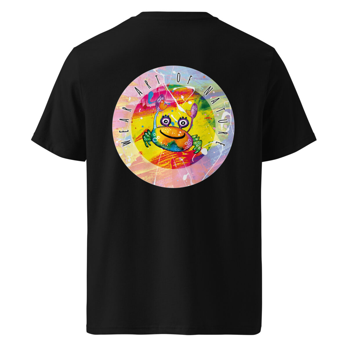 cancer round front / backprint t shirt – nachhaltige bio mode von wear art of nature core collection