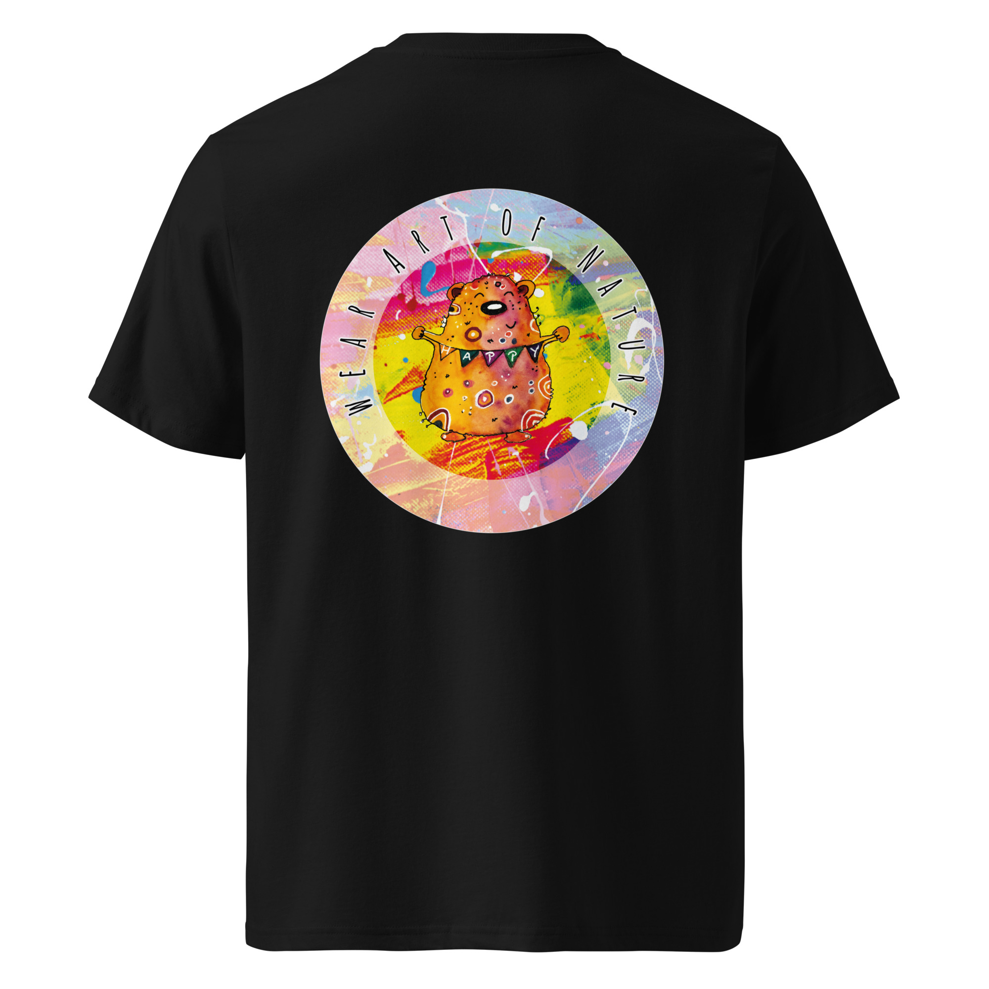 bear round front / backprint t shirt – nachhaltige bio mode von wear art of nature core collection bear round front / backprint t shirt – nachhaltige bio mode von wear art of nature core collection