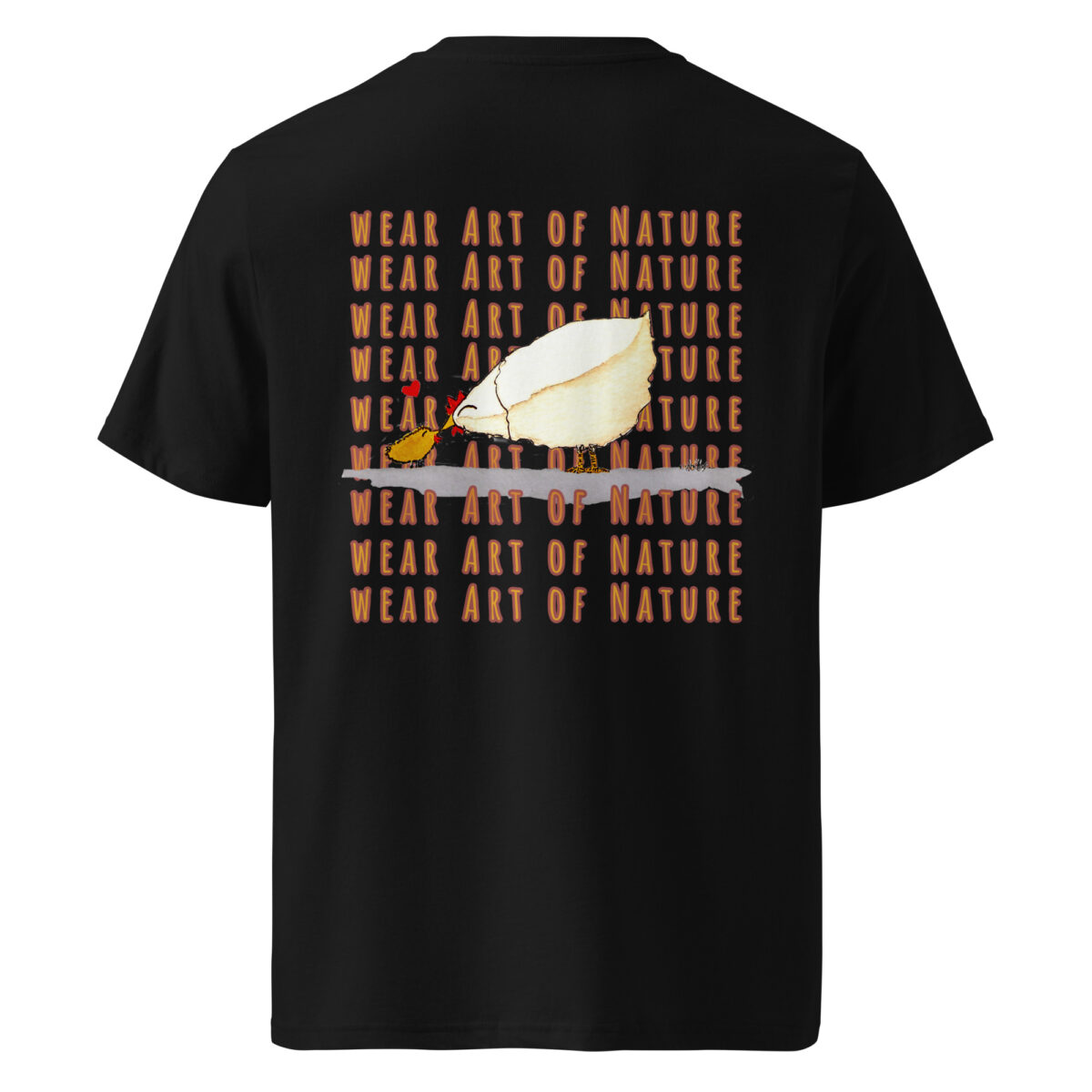 chicken x backprint t shirt – nachhaltige bio mode von wear art of nature core collection