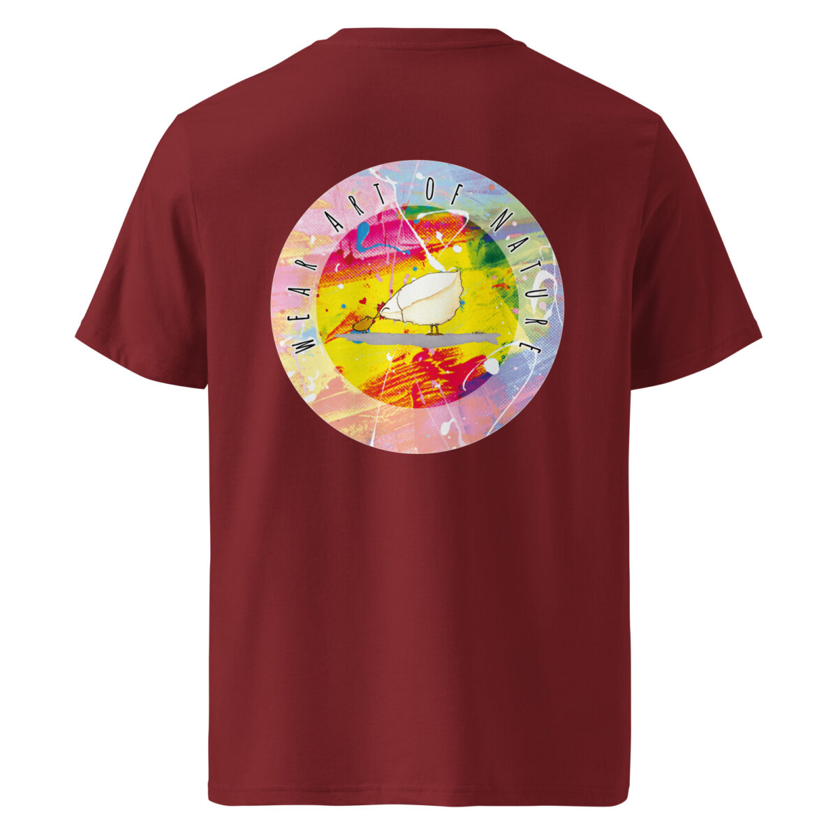 bear round front / backprint t shirt – nachhaltige bio mode von wear art of nature color collection