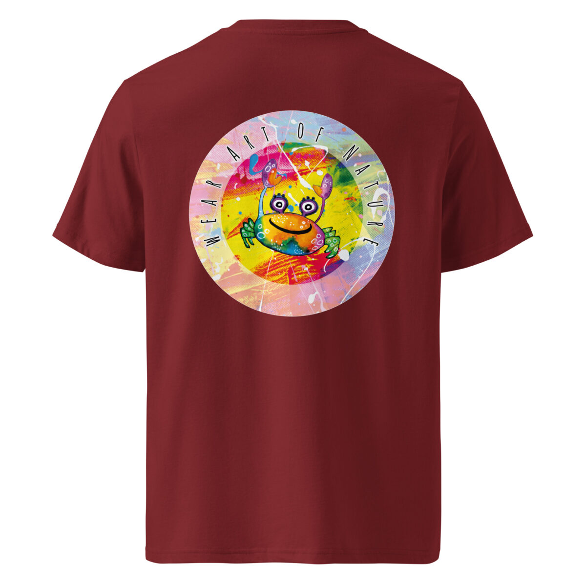 cancer round front / backprint t shirt – nachhaltige bio mode von wear art of nature color collection