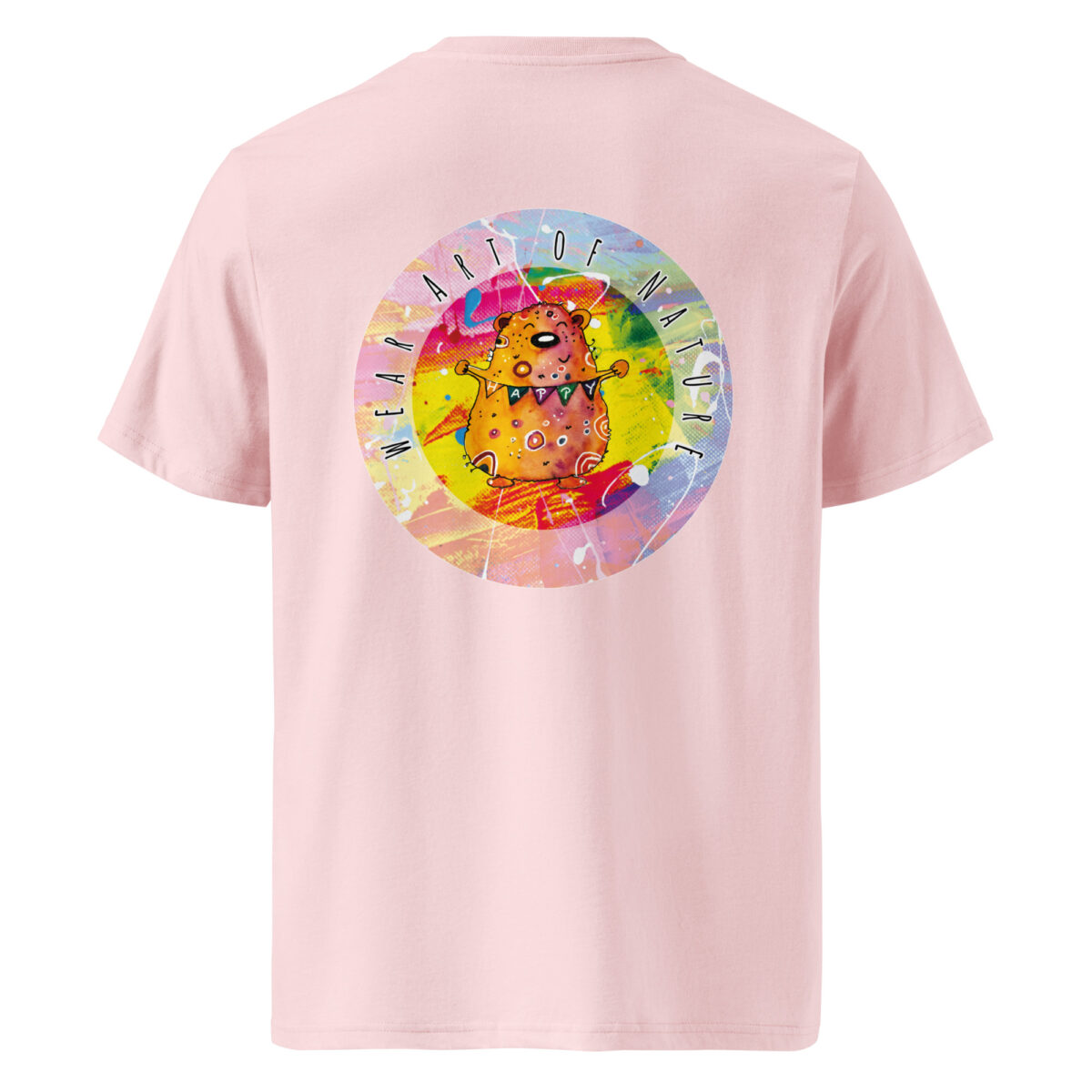 bear round front / backprint t shirt – nachhaltige bio mode von wear art of nature color collection